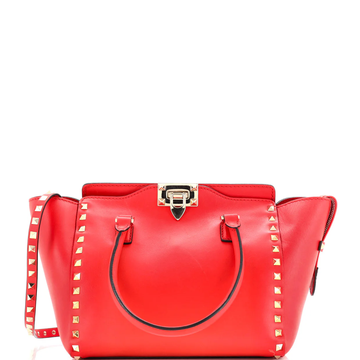 Rockstud Tote Rigid Leather Small - Deep Luxury