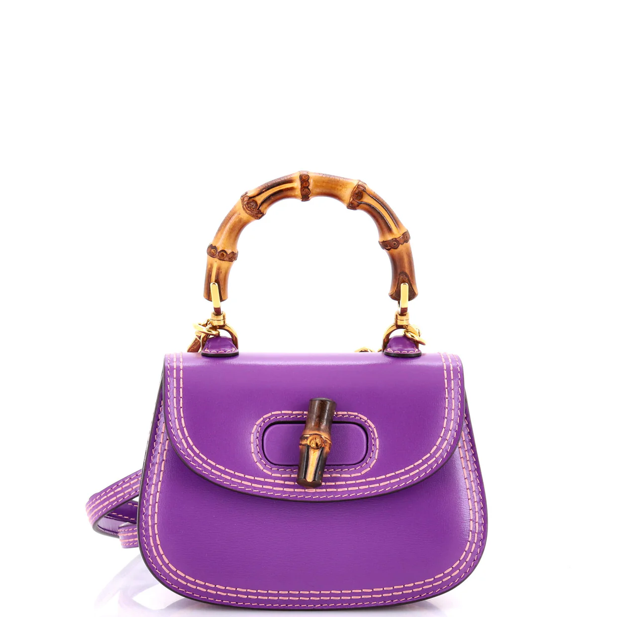 Bamboo 1947 Top Handle Bag Leather Mini - Deep Luxury