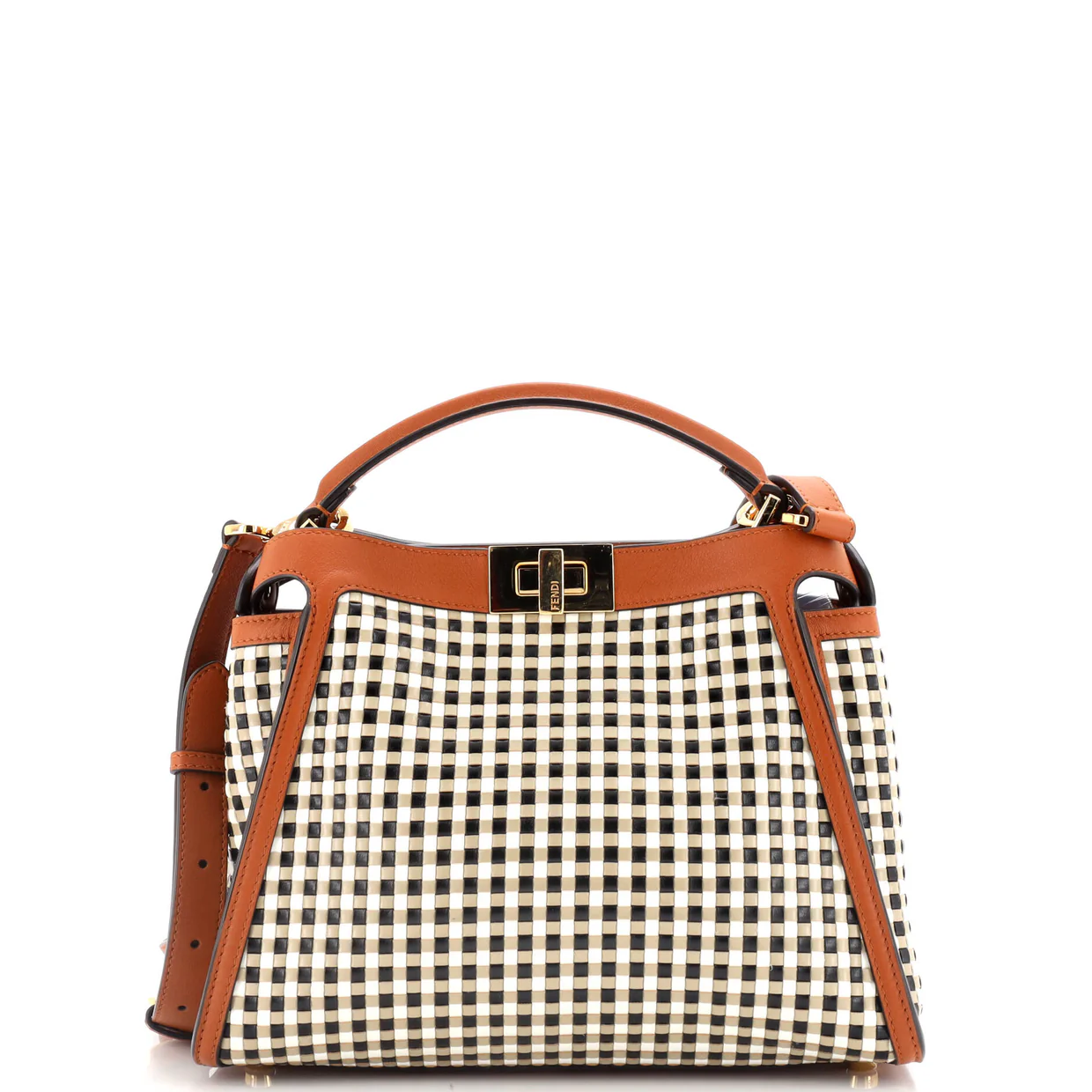 Peekaboo Essentially Bag Woven Leather - Deep Luxury