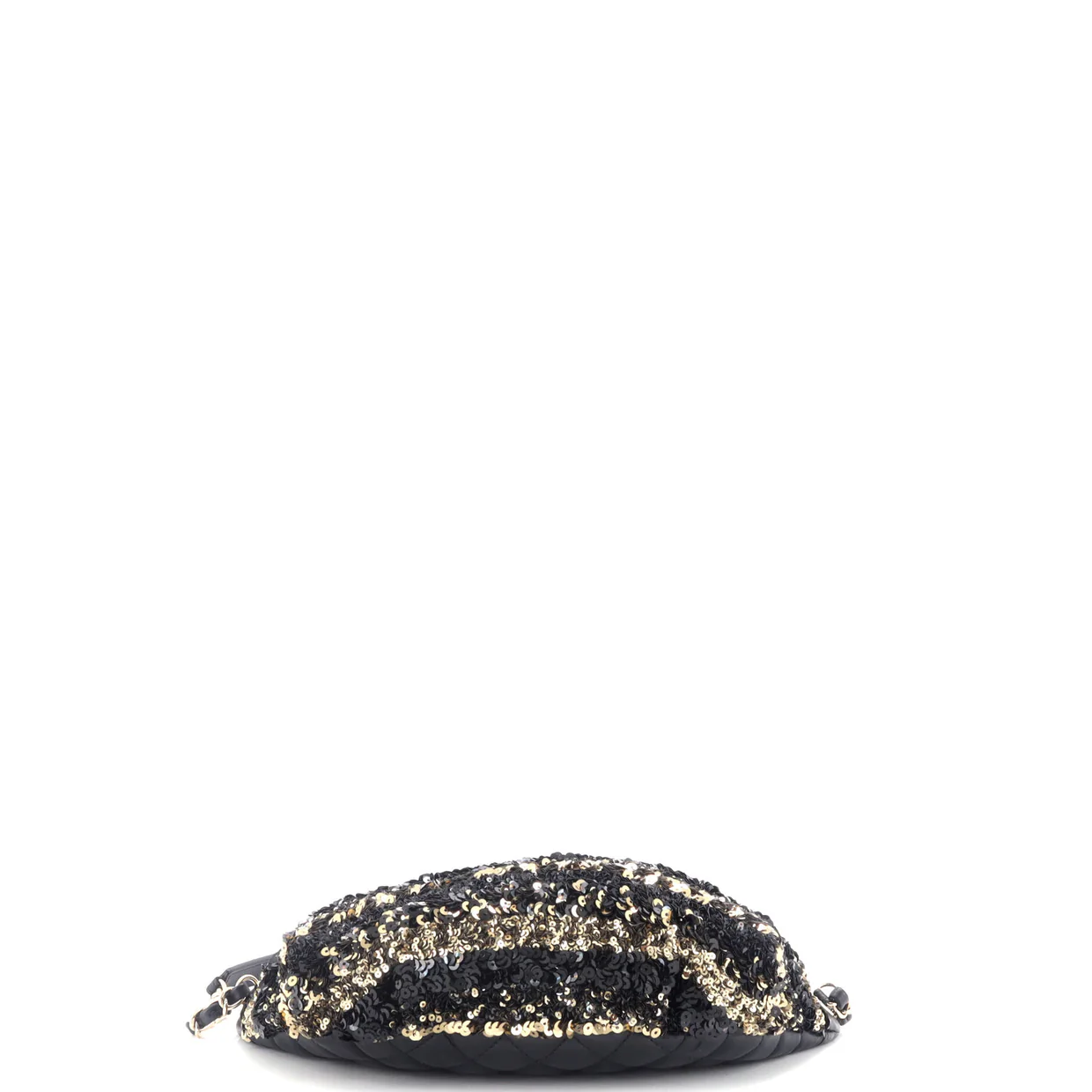 CC Charm Zip Waist Bag Sequins and Quilted Lambskin - Deep Luxury
