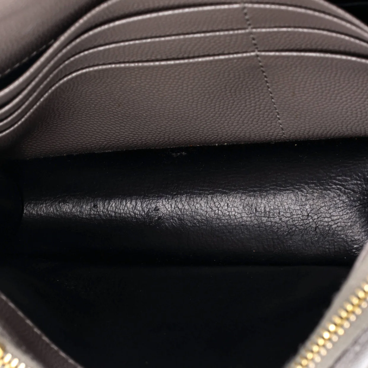 Classic Monogram Wallet on Chain Matelasse Chevron Leather Small - Deep Luxury