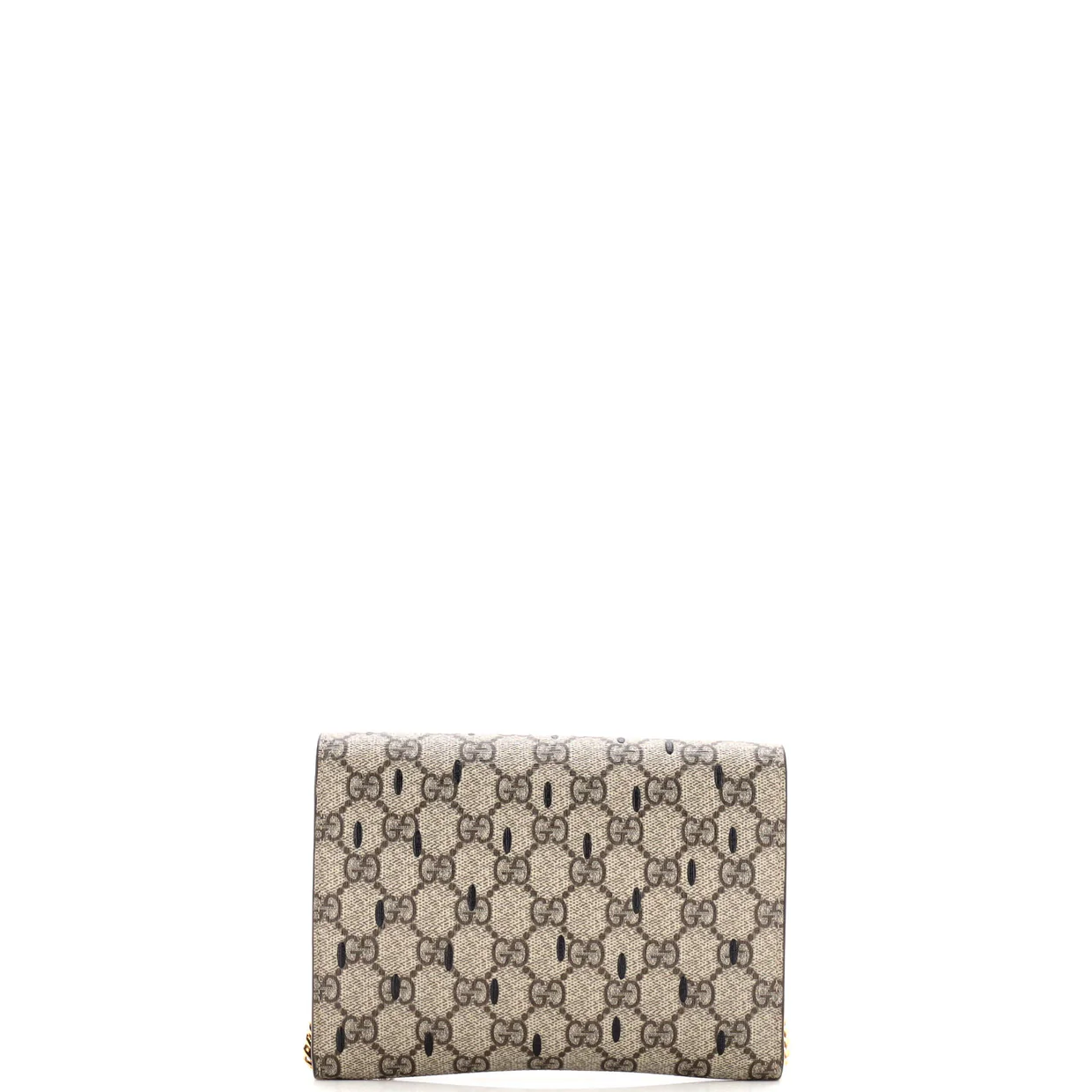 Strawberry Wallet on Chain Printed GG Coated Canvas Mini - Deep Luxury