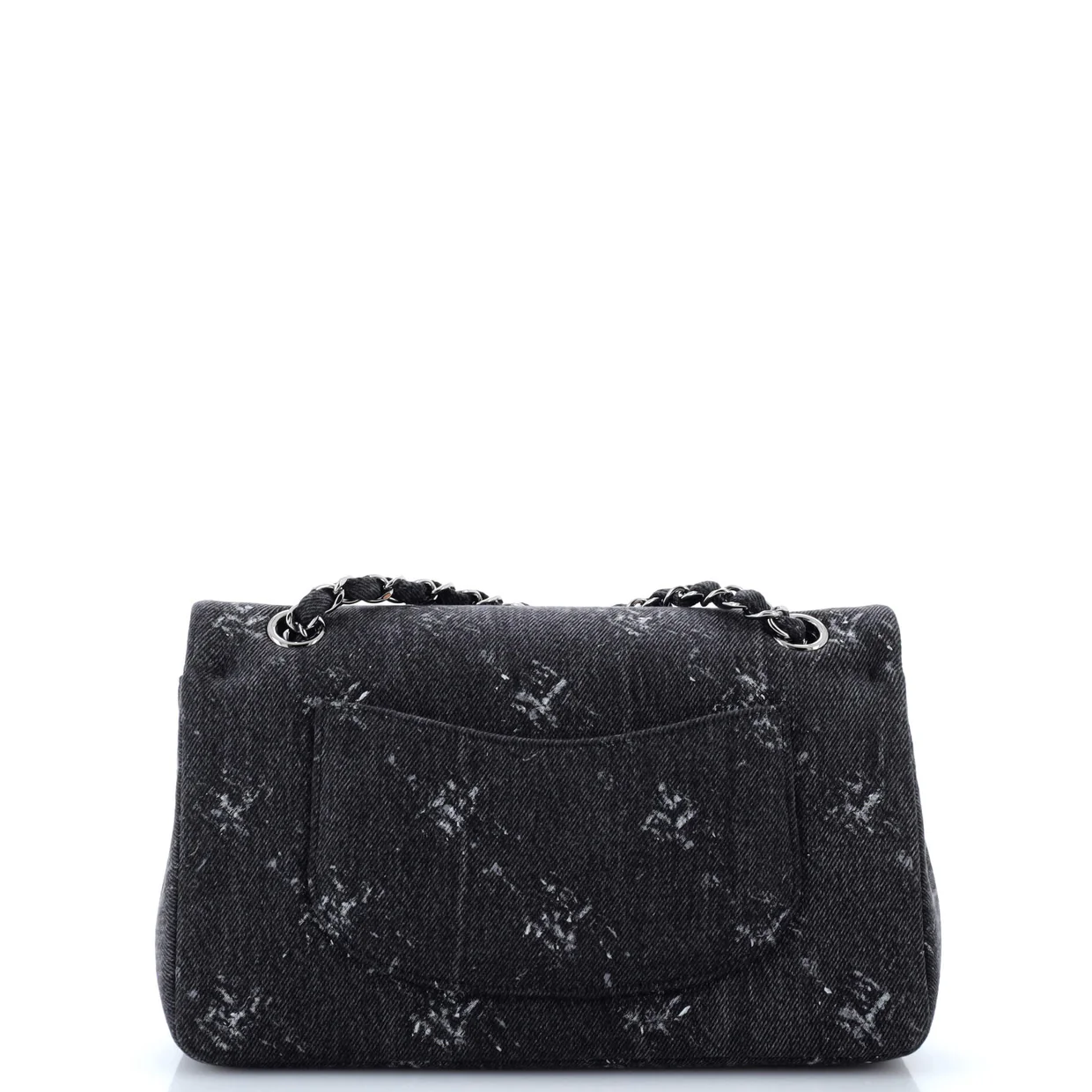 Classic Double Flap Bag Printed Denim Medium - Deep Luxury