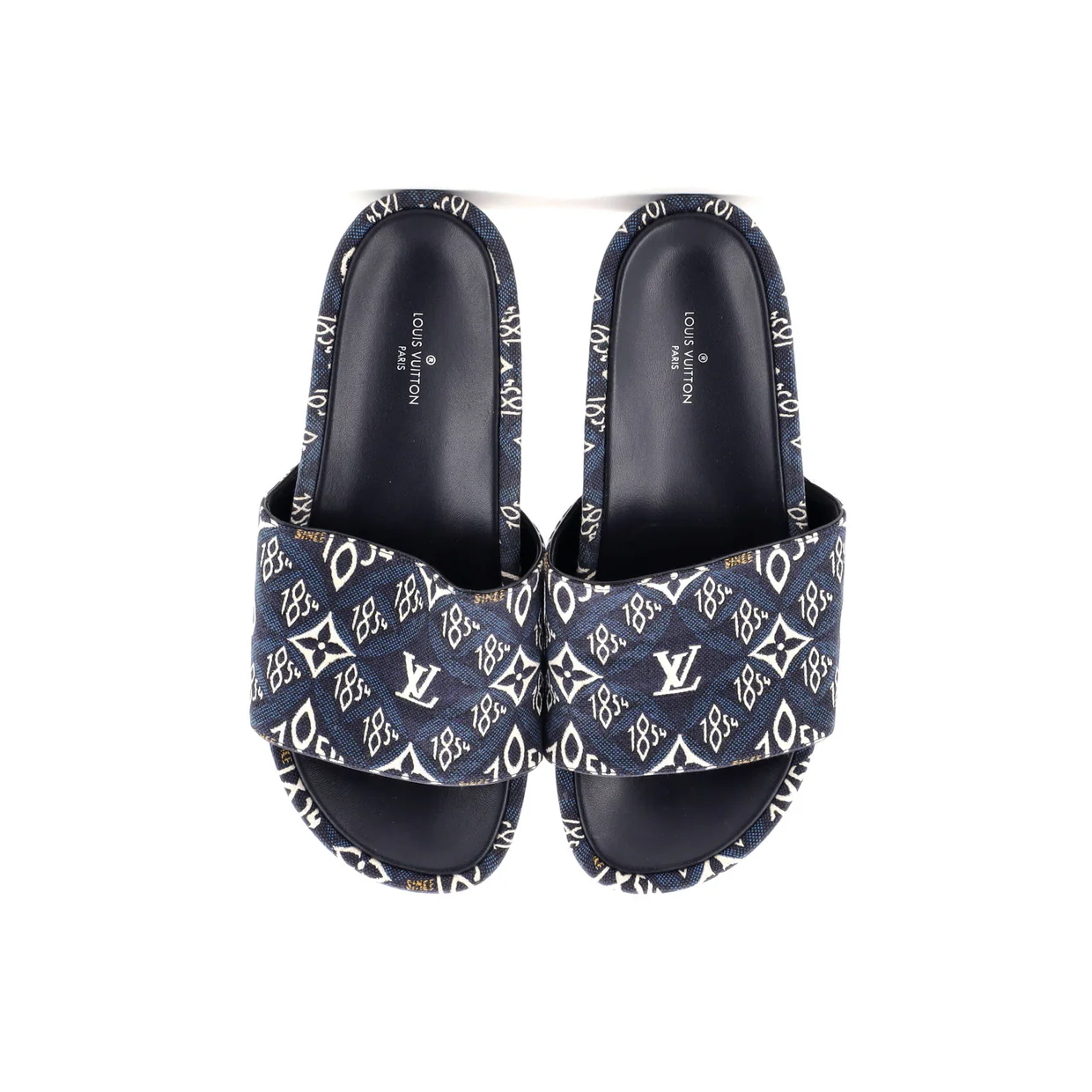 Women's Jumbo Flatform Mule Sandals Limited Edition Since 1854 Monogram Jacquard - Deep Luxury