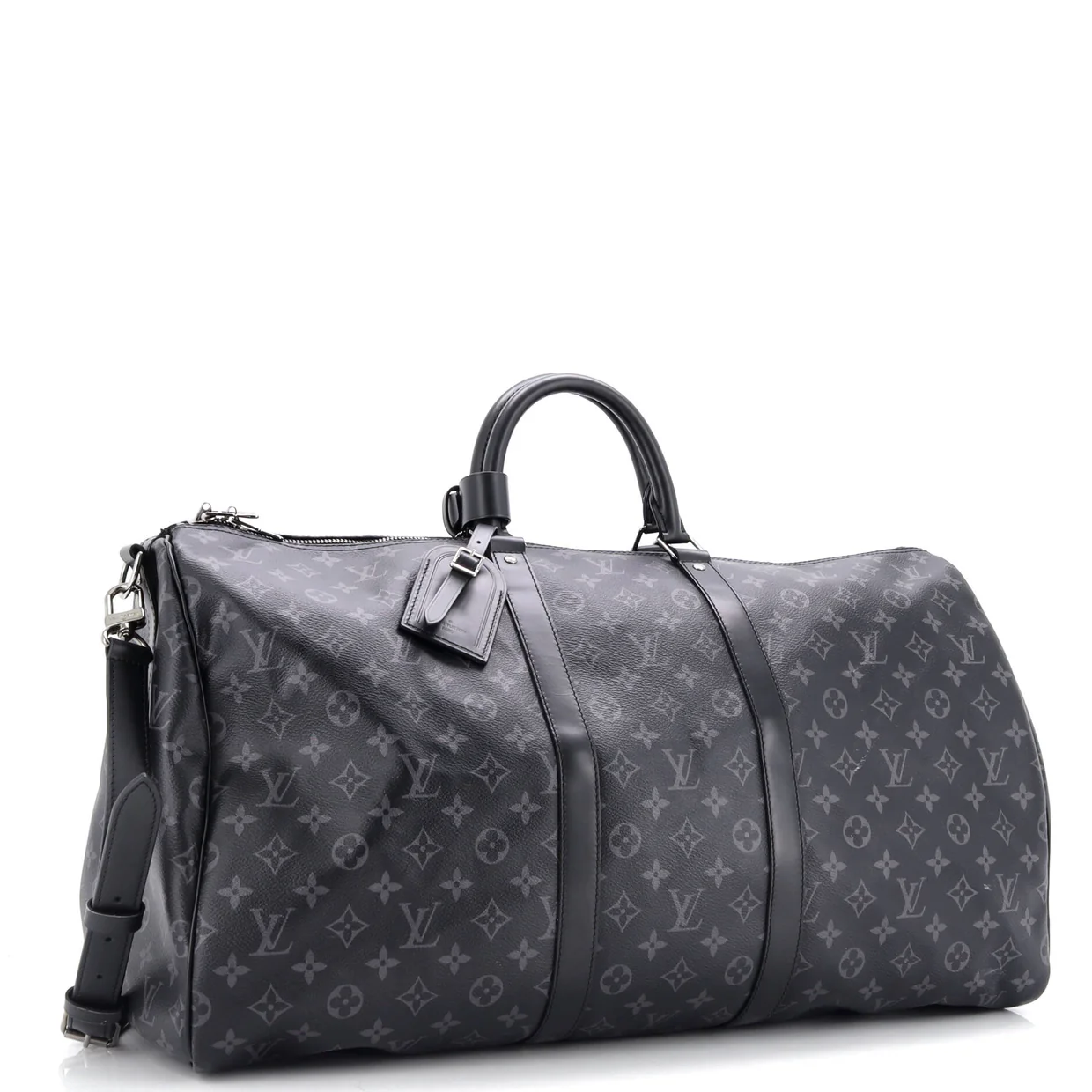 Keepall Bandouliere Bag Monogram Eclipse Canvas 55 - Deep Luxury