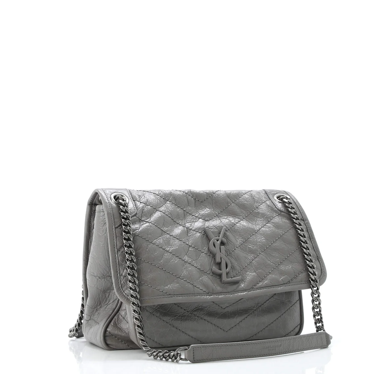 Niki Chain Flap Bag Matelasse Chevron Leather Medium - Deep Luxury