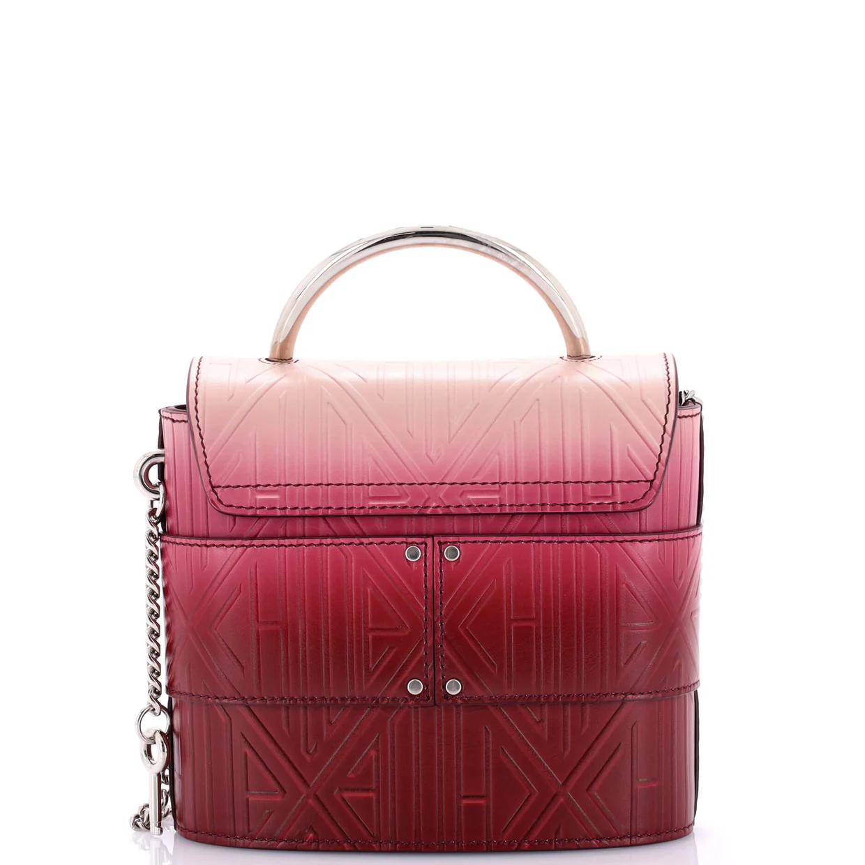 Aby Lock Bag Embossed Leather Small - Deep Luxury