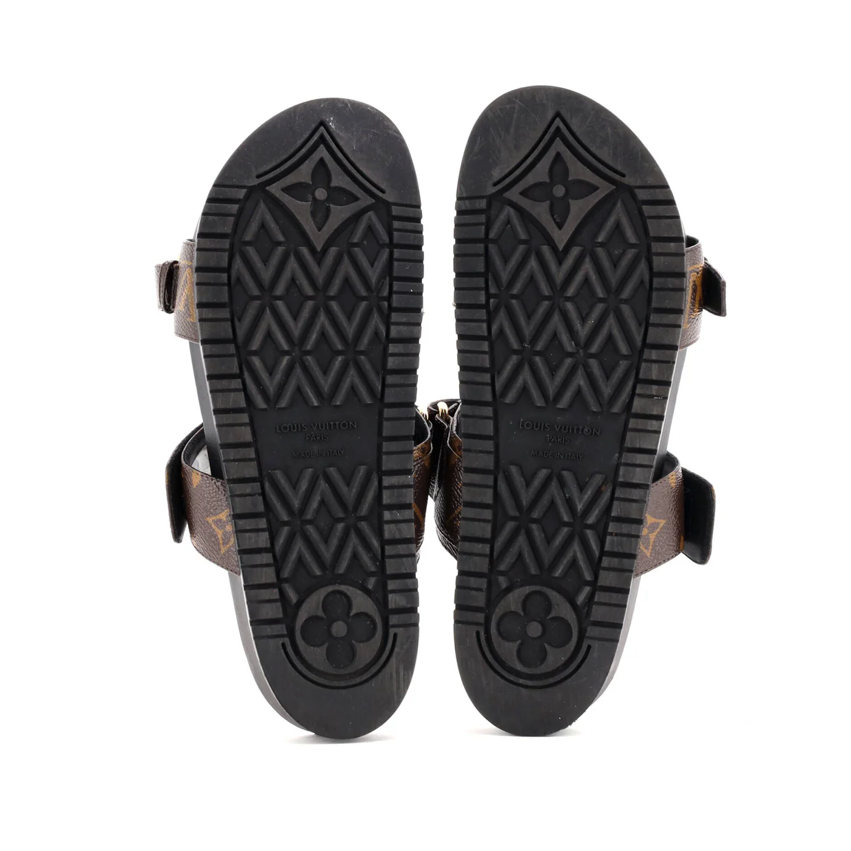 Women's Bom Dia Flat Mules Monogram Canvas - Deep Luxury