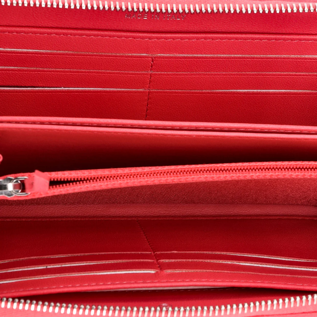 CC Zip Around Wallet Stitched Lambskin Long - Deep Luxury