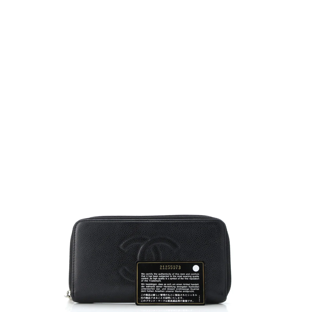 Timeless CC Zipped Wallet Caviar Long - Deep Luxury