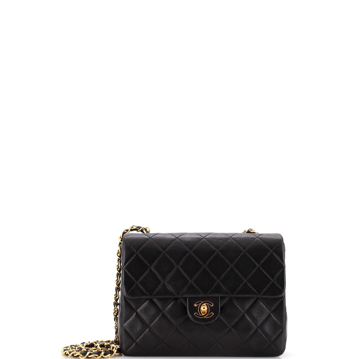 Vintage Square Classic Flap Bag Quilted Lambskin Small - Deep Luxury