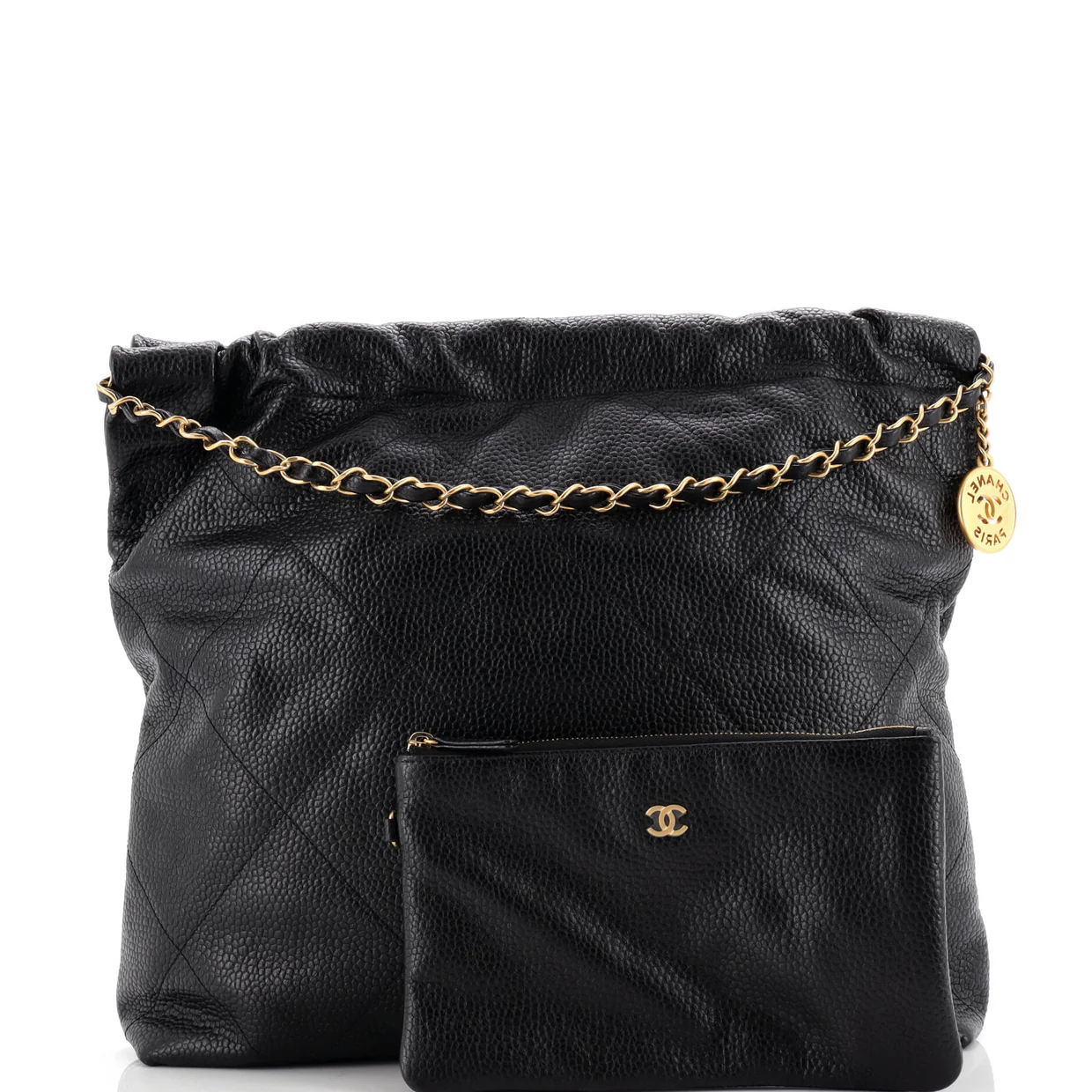 22 Chain Hobo Quilted Caviar Medium - Deep Luxury