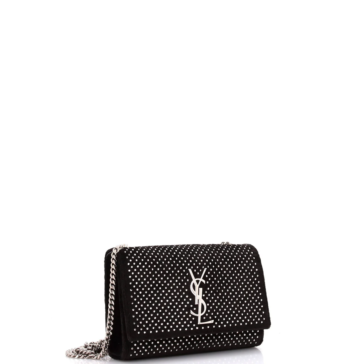 Classic Monogram Crossbody Bag Embellished Velvet Medium - Deep Luxury