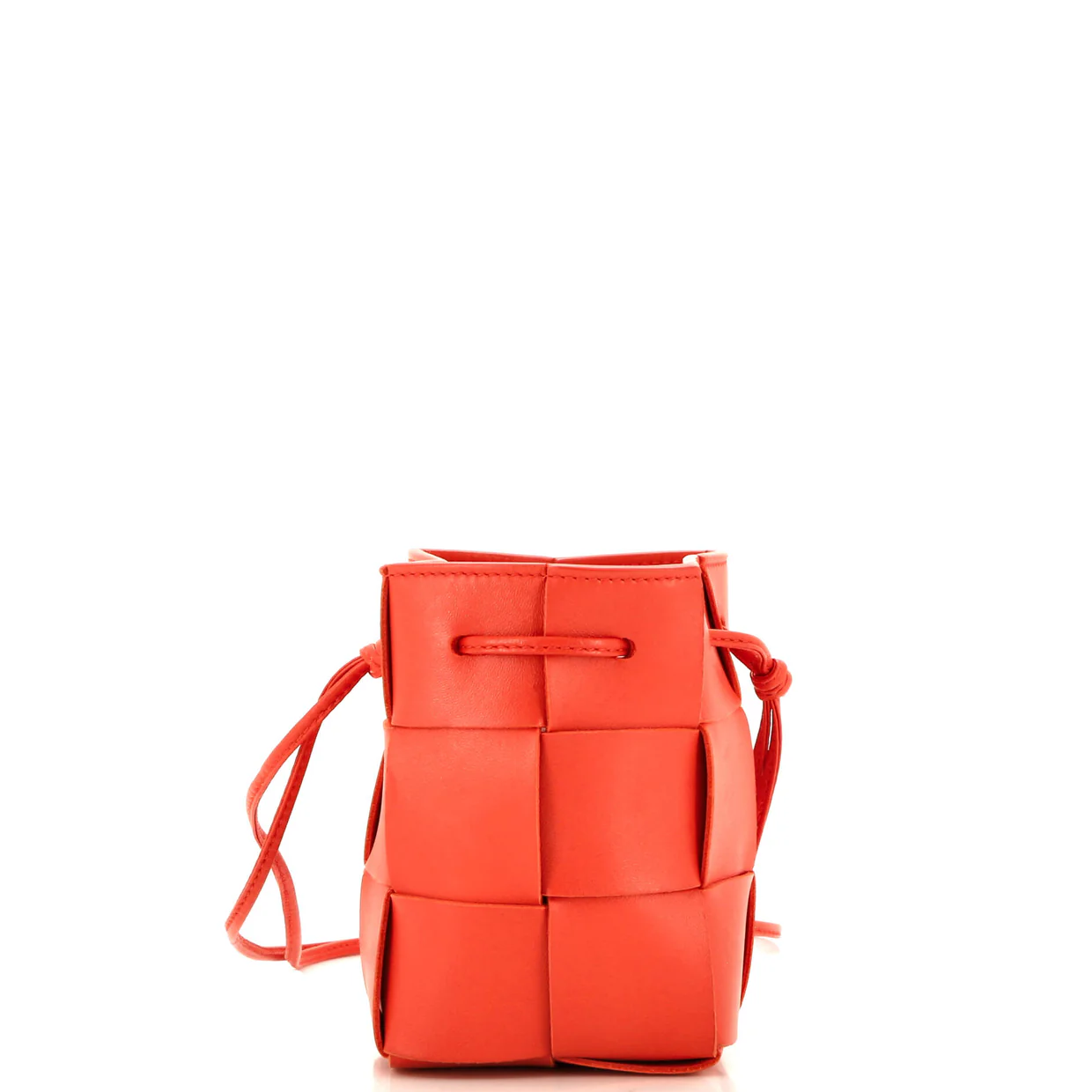 Cassette Bucket Bag Maxi Intrecciato Leather with Beaded Details Mini - Deep Luxury