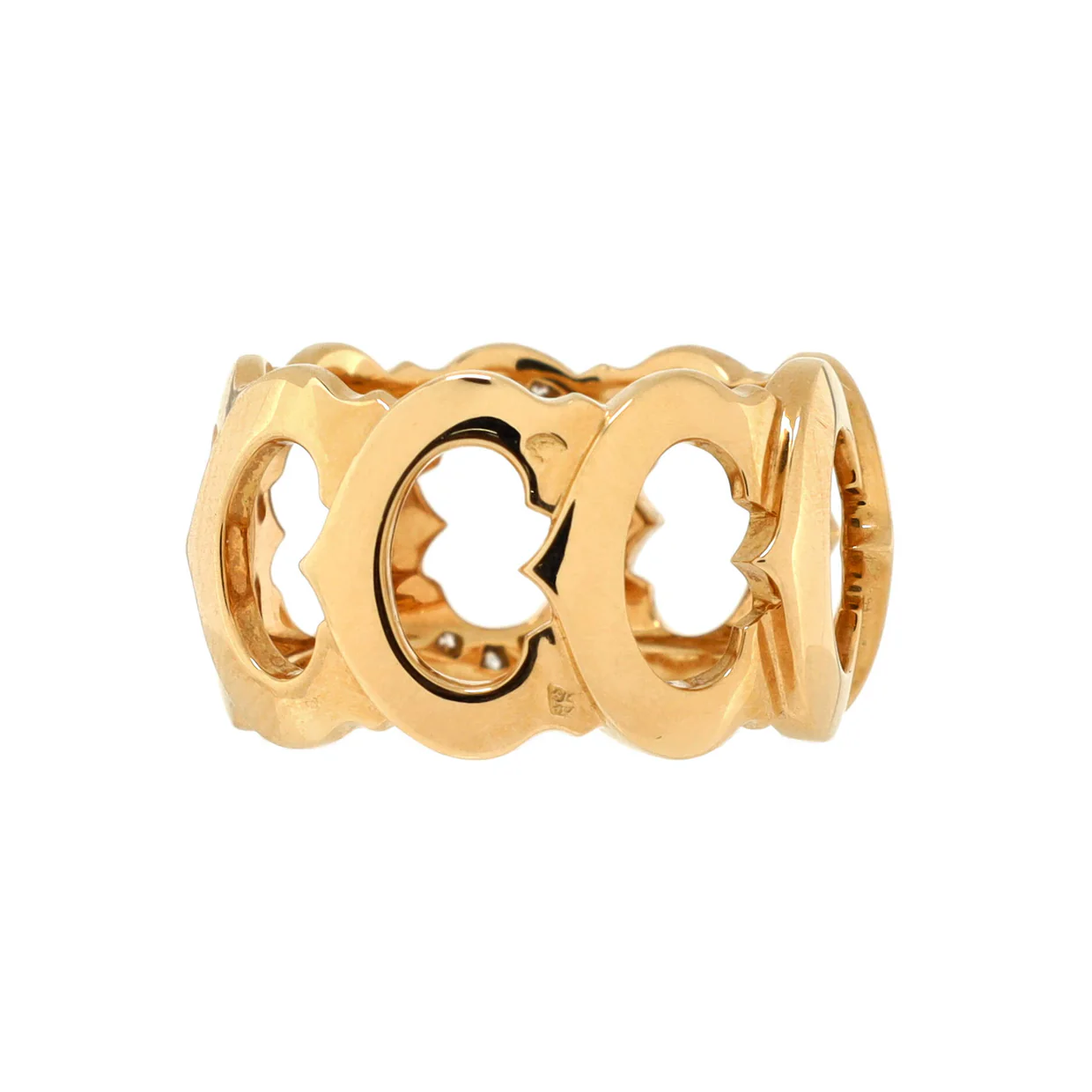 C de Cartier Link Band Ring 18K Yellow Gold and Diamonds - Deep Luxury