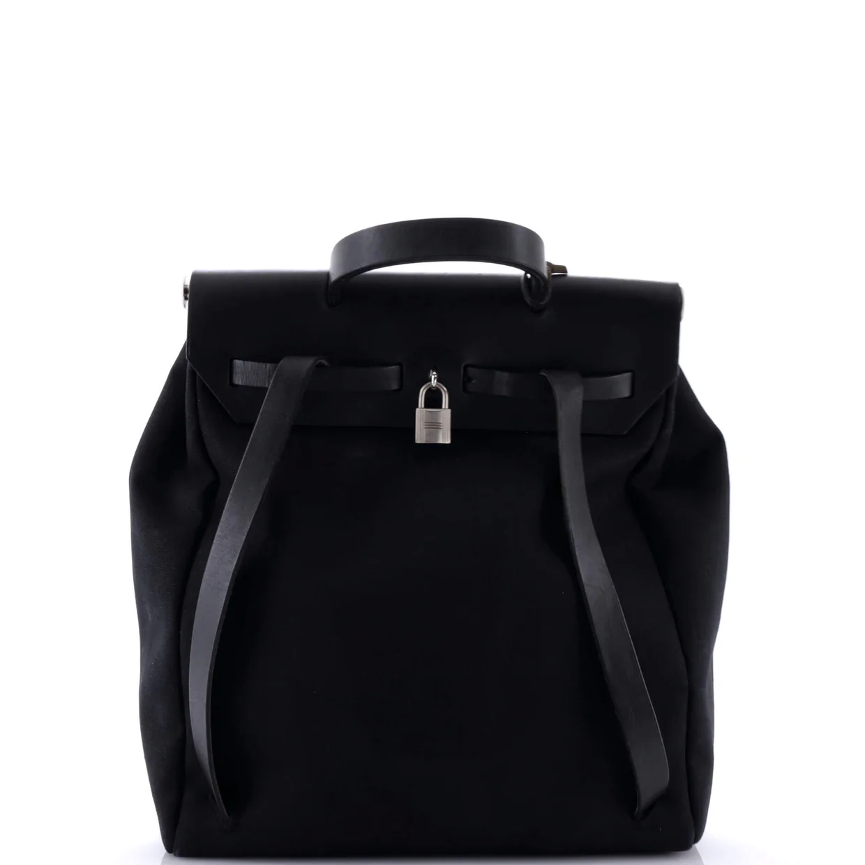 Herbag A Dos Zip Backpack Toile and Leather - Deep Luxury