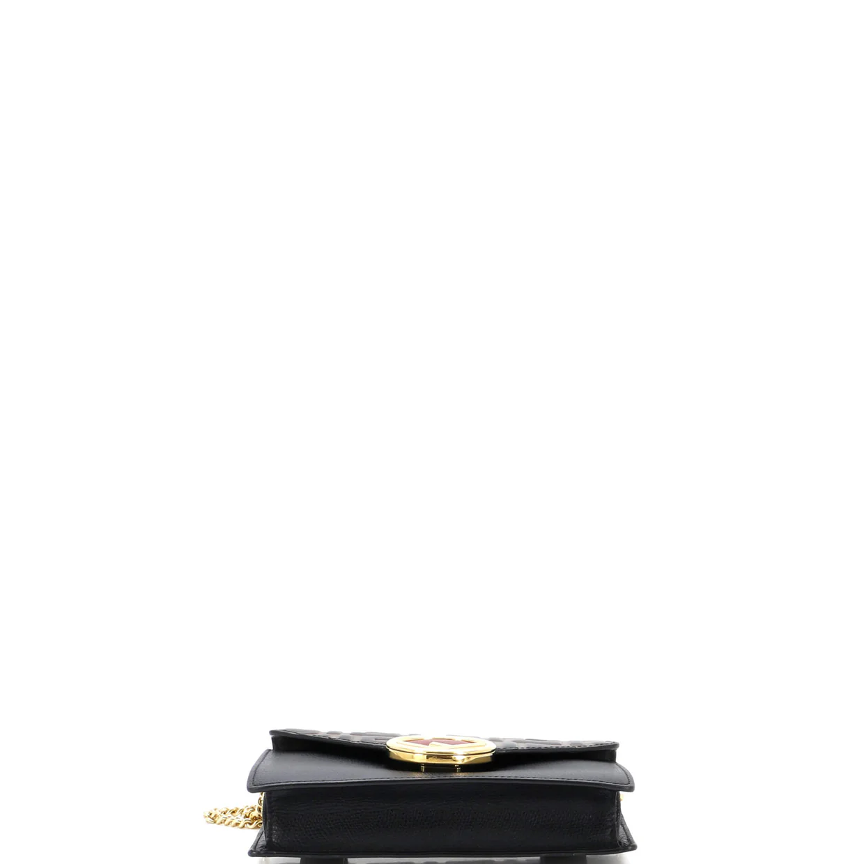 F is Fendi Convertible Belt Bag Leather with Zucca Embossed Detail - Deep Luxury