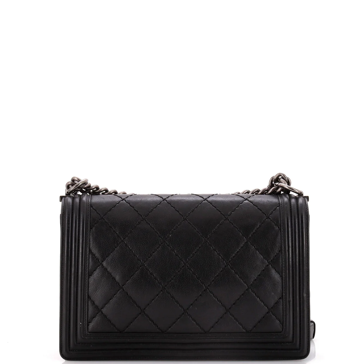 Stitch Boy Flap Bag Quilted Calfskin New Medium - Deep Luxury