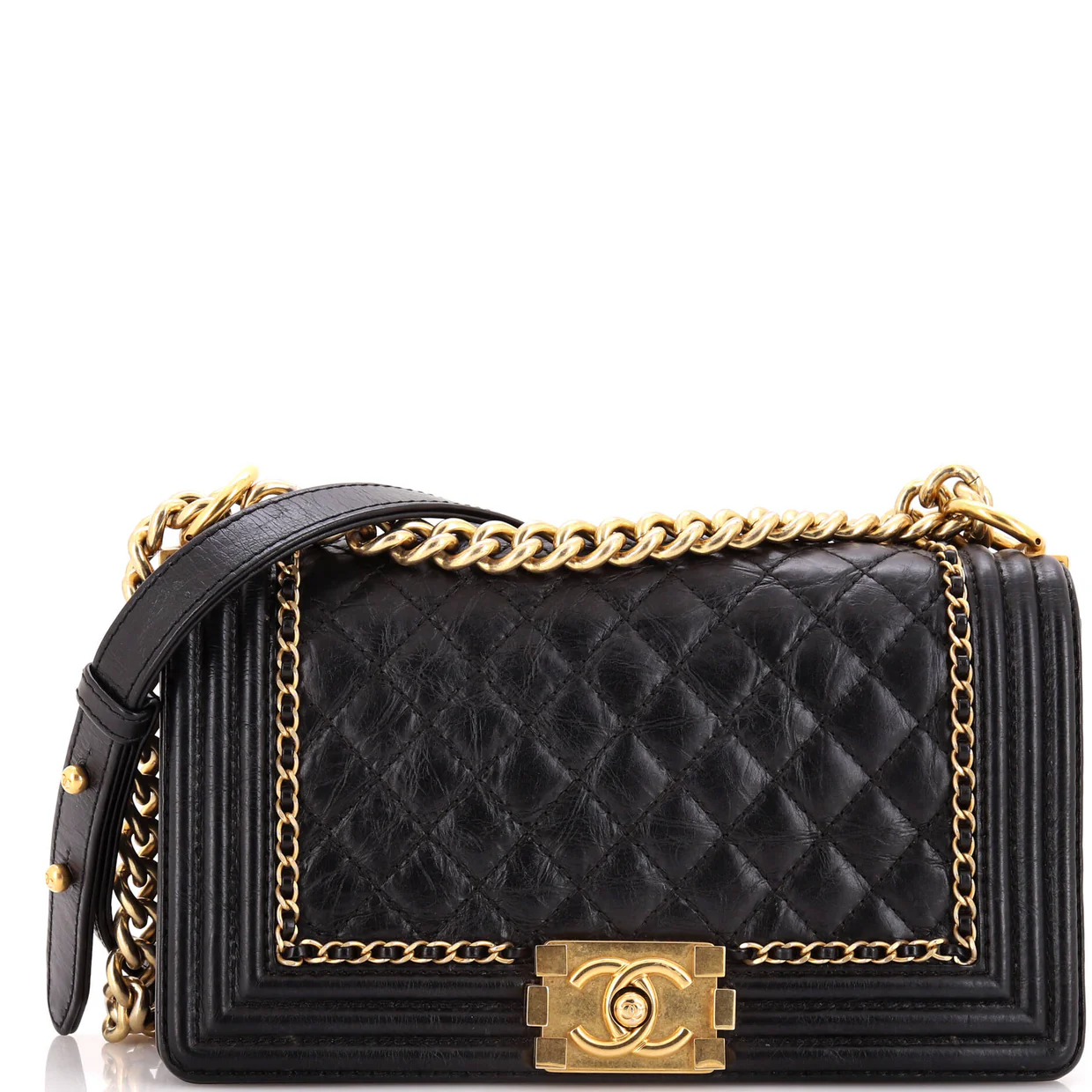 Jacket Boy Flap Bag Quilted Aged Calfskin Old Medium - Deep Luxury