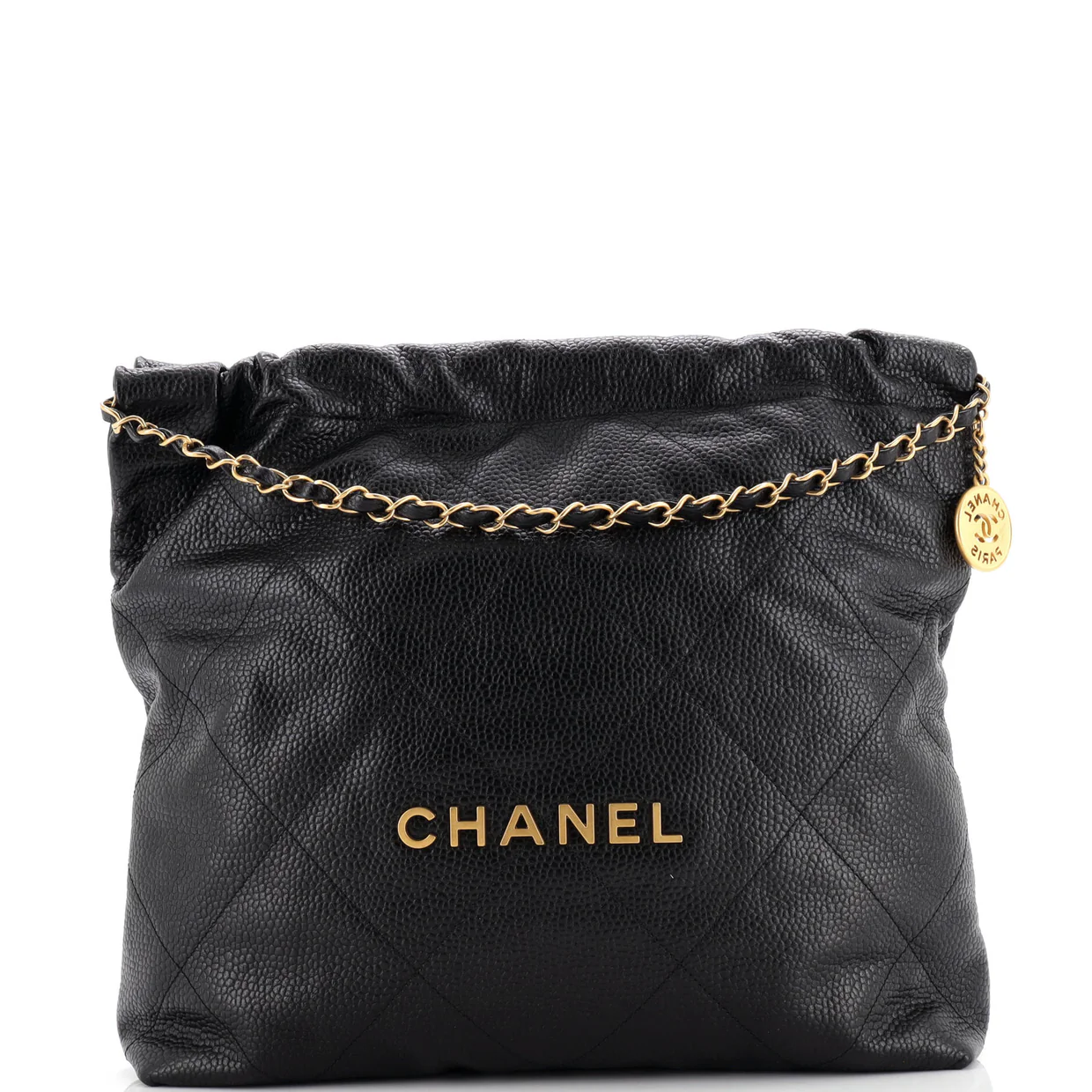 22 Chain Hobo Quilted Caviar Medium - Deep Luxury