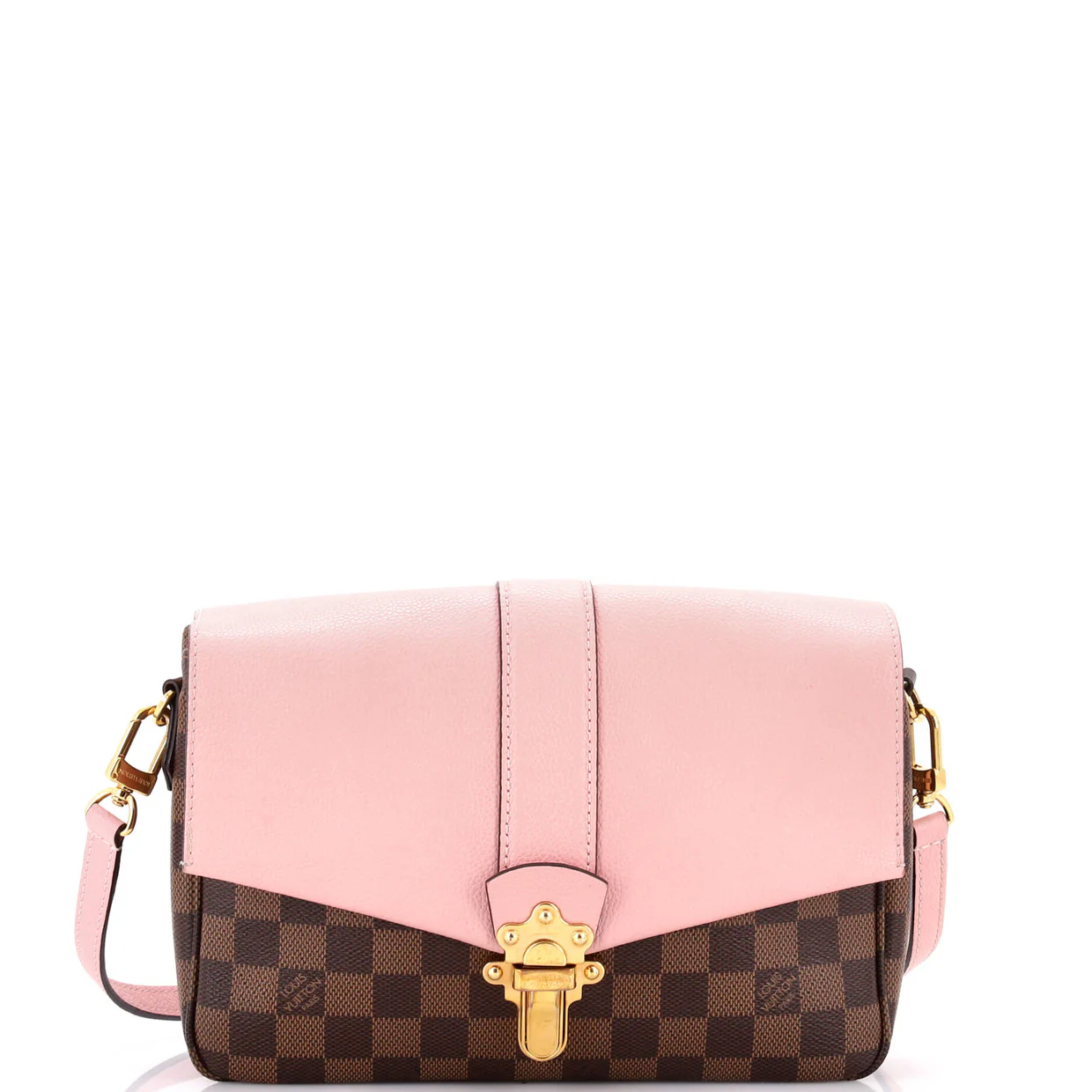 Clapton Handbag Damier and Leather PM - Deep Luxury