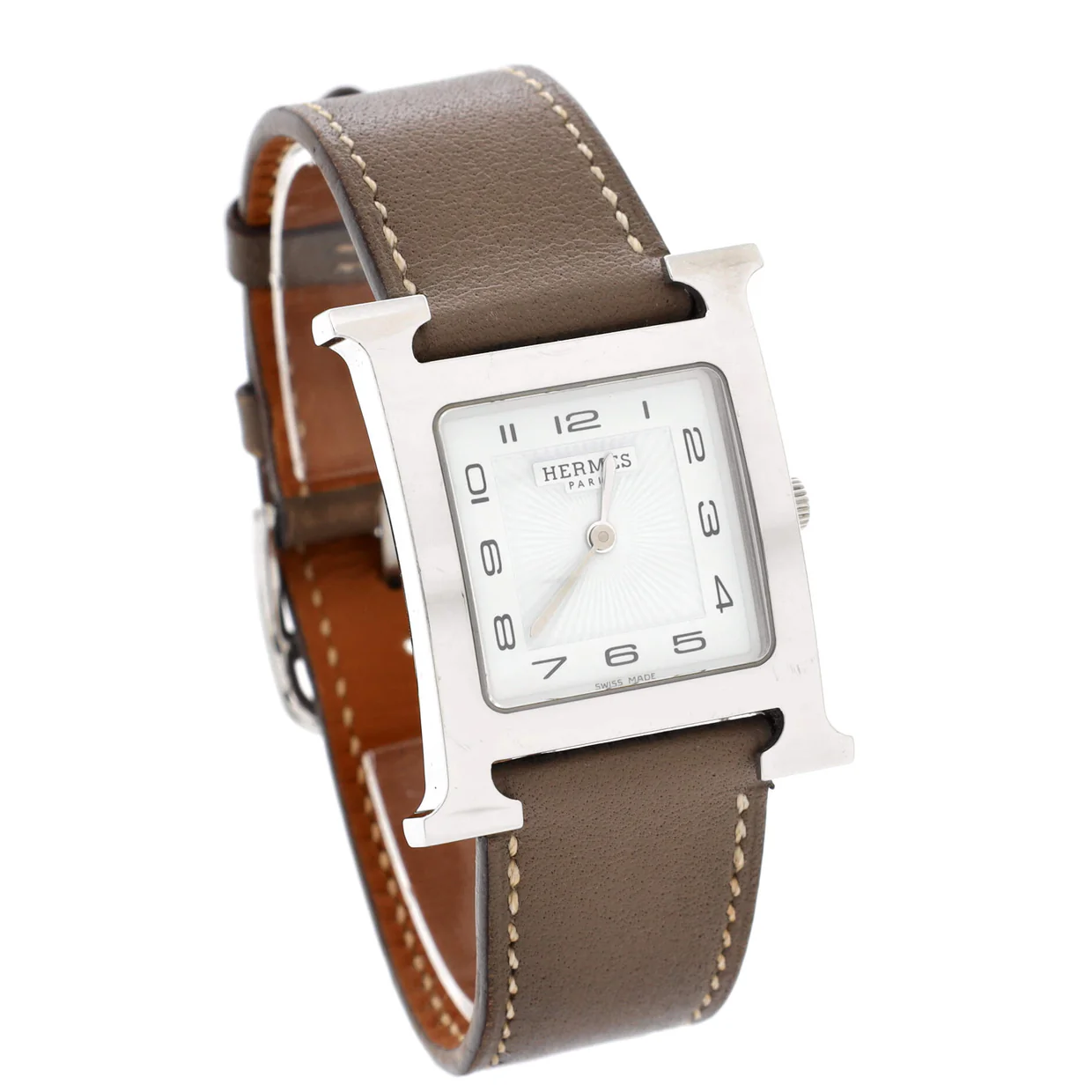 Heure H Quartz Watch Stainless Steel and Leather 26 - Deep Luxury