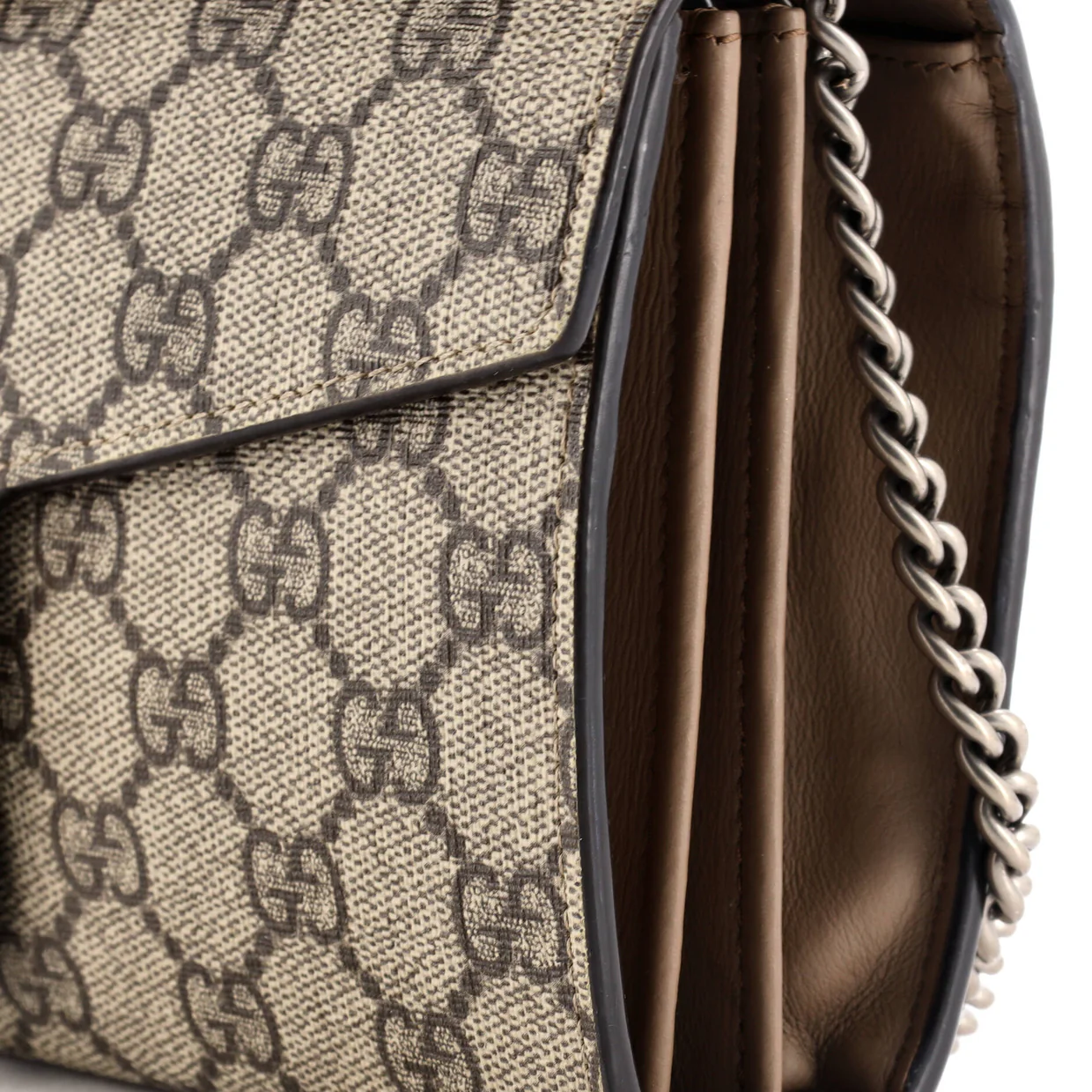 Dionysus Chain Wallet GG Coated Canvas Small - Deep Luxury