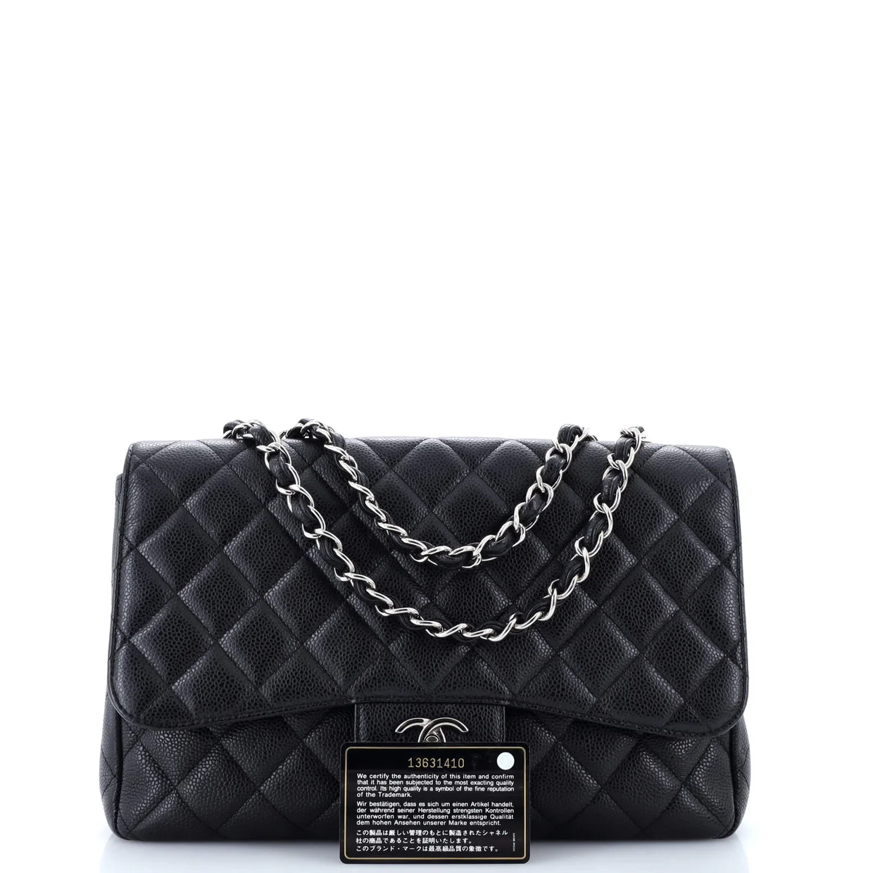 Classic Single Flap Bag Quilted Caviar Jumbo - Deep Luxury