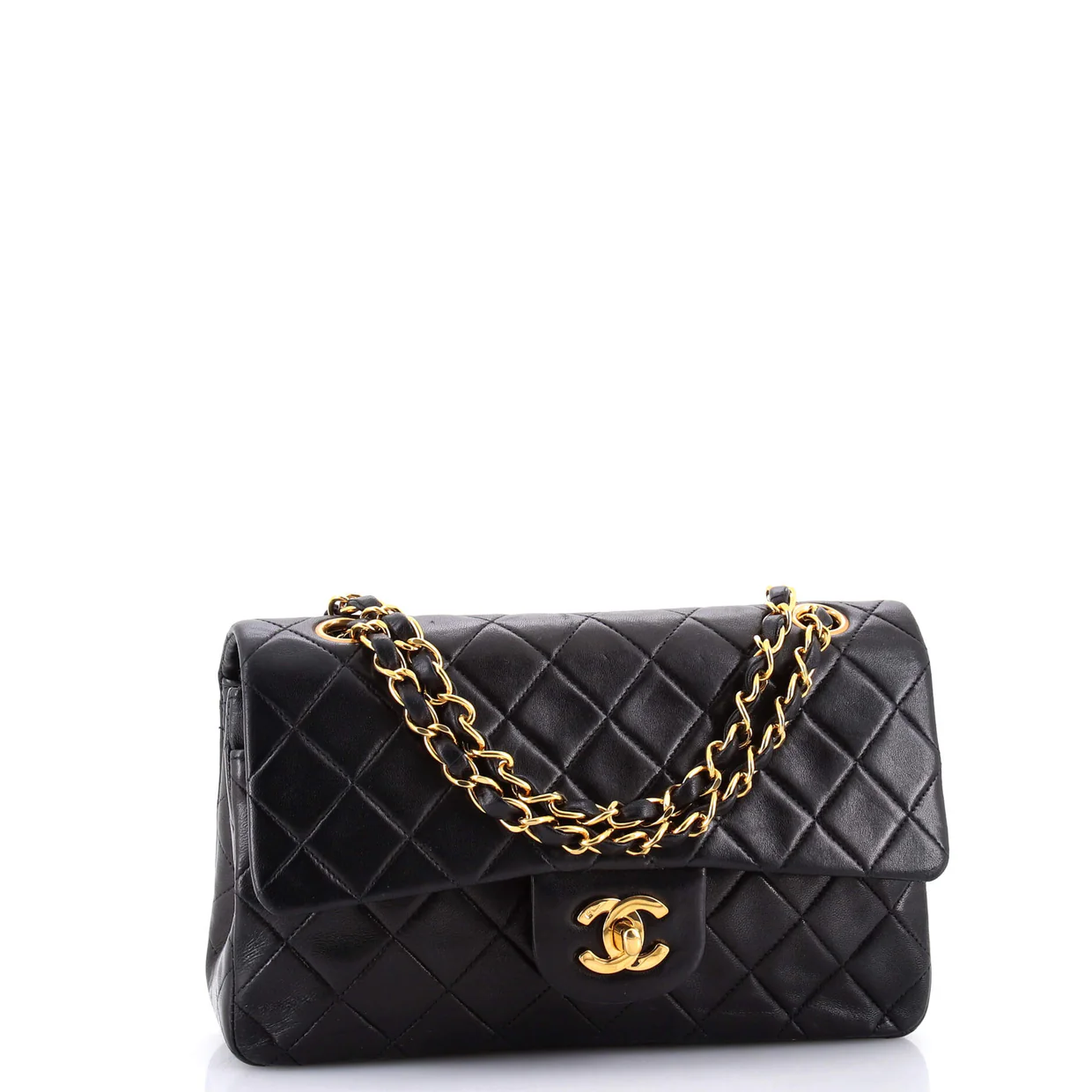 Vintage Classic Double Flap Bag Quilted Lambskin Small - Deep Luxury
