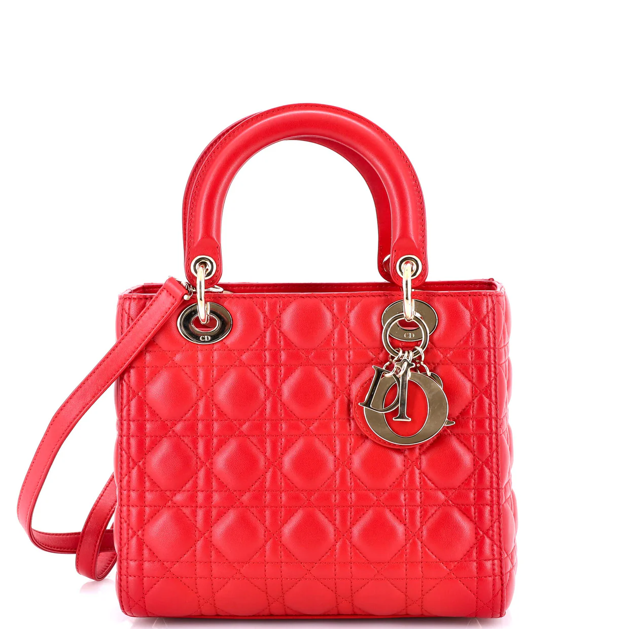 Lady Dior Bag Cannage Quilt Lambskin Medium - Deep Luxury