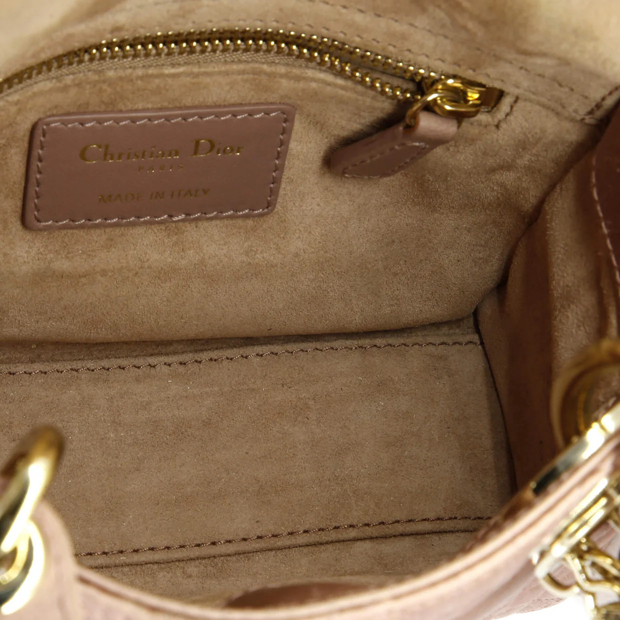 Lady Dior Chain Bag Cannage Quilt Iridescent Leather Mini - Deep Luxury