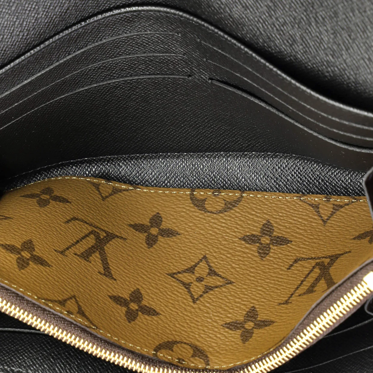 Sarah Wallet NM Reverse Monogram Giant and Monogram Canvas - Deep Luxury