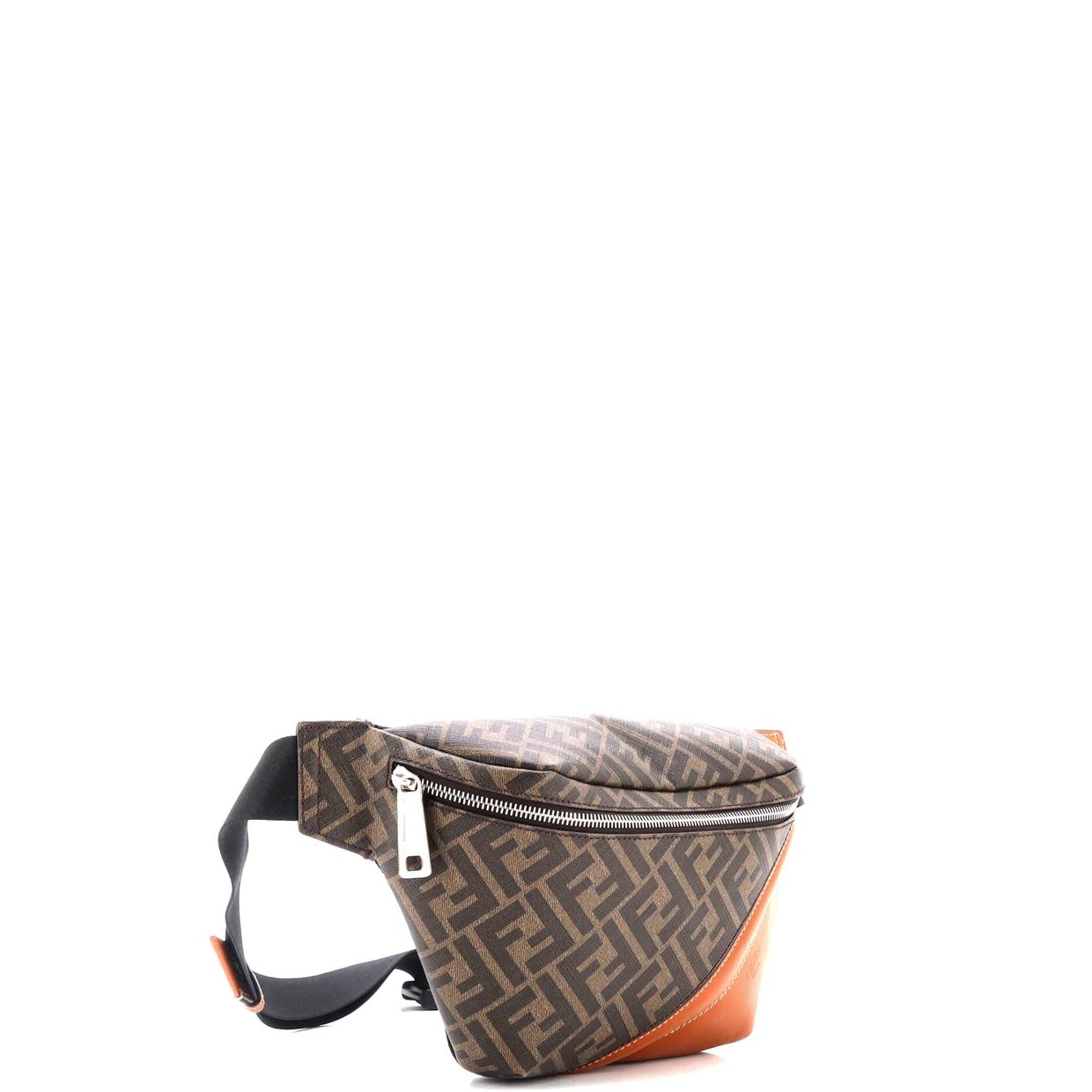 Zip Belt Bag Zucca Coated Canvas and Leather - Deep Luxury