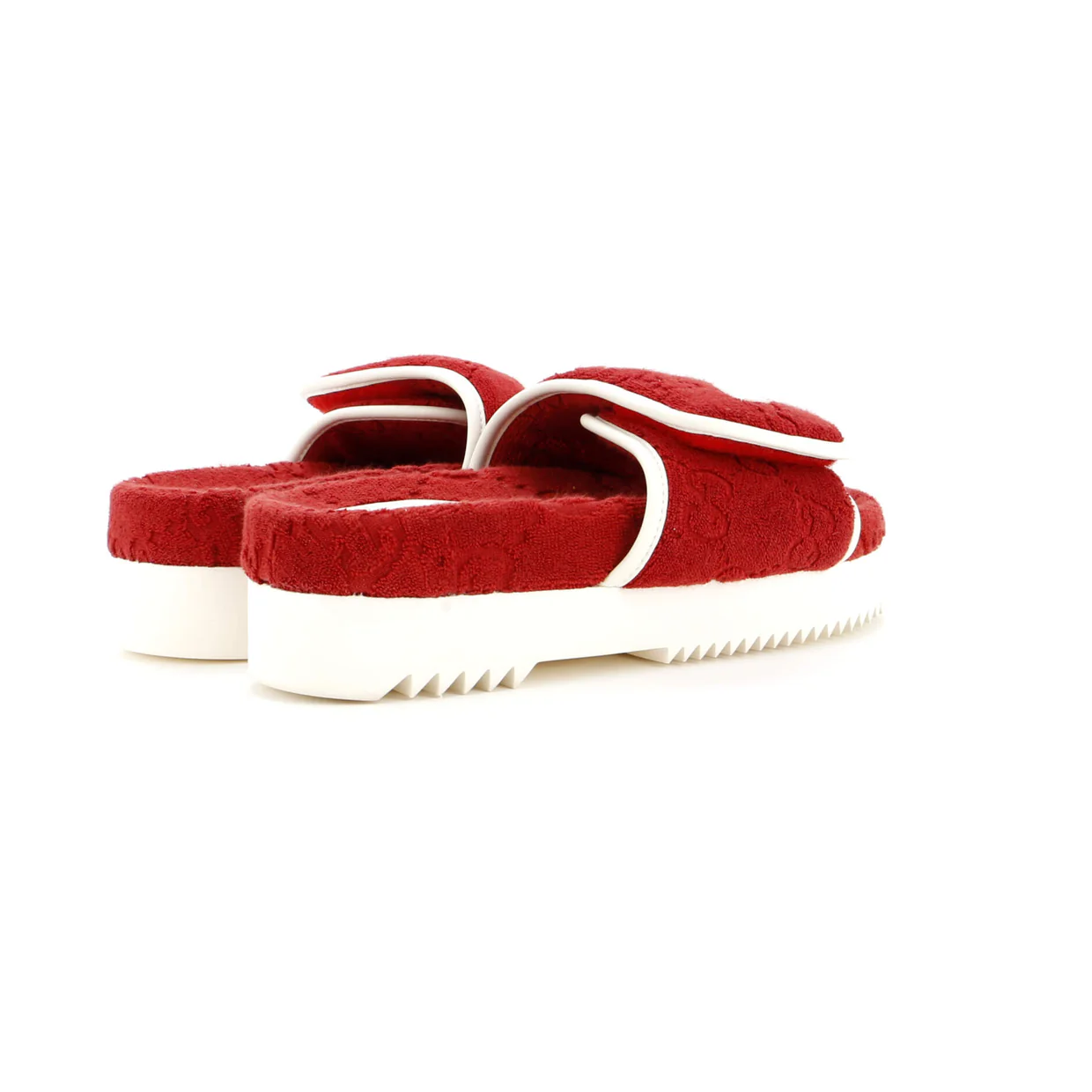 x Adidas Women's Platform Slide Sandals Terry Cloth - Deep Luxury