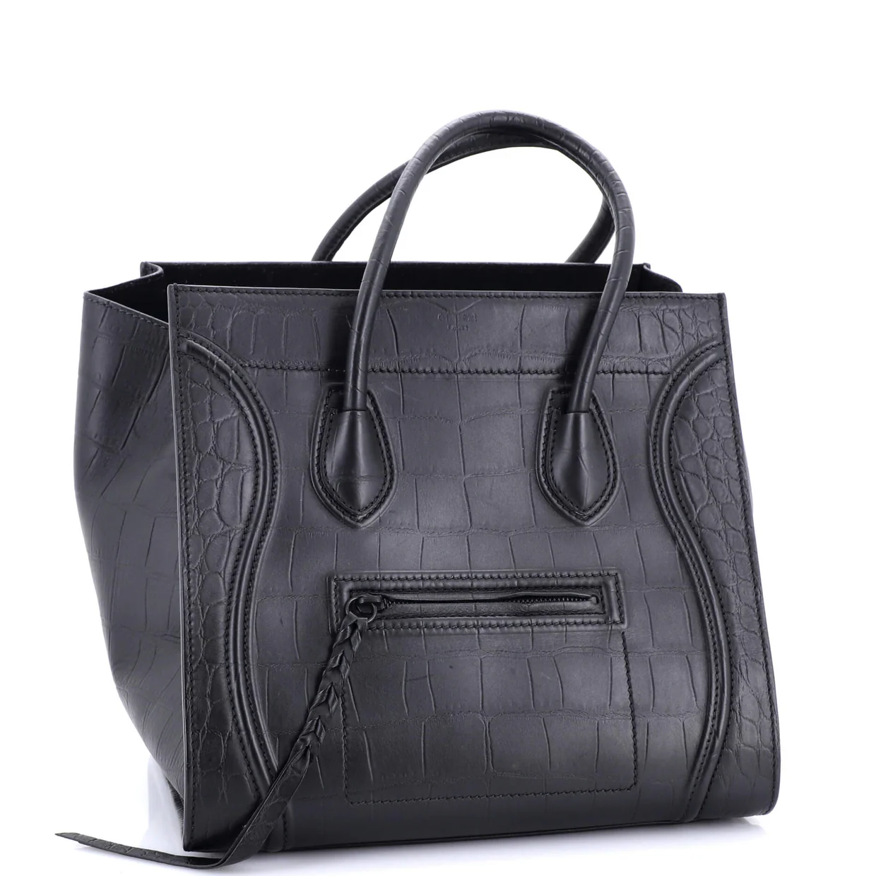 Phantom Bag Crocodile Embossed Leather Medium - Deep Luxury