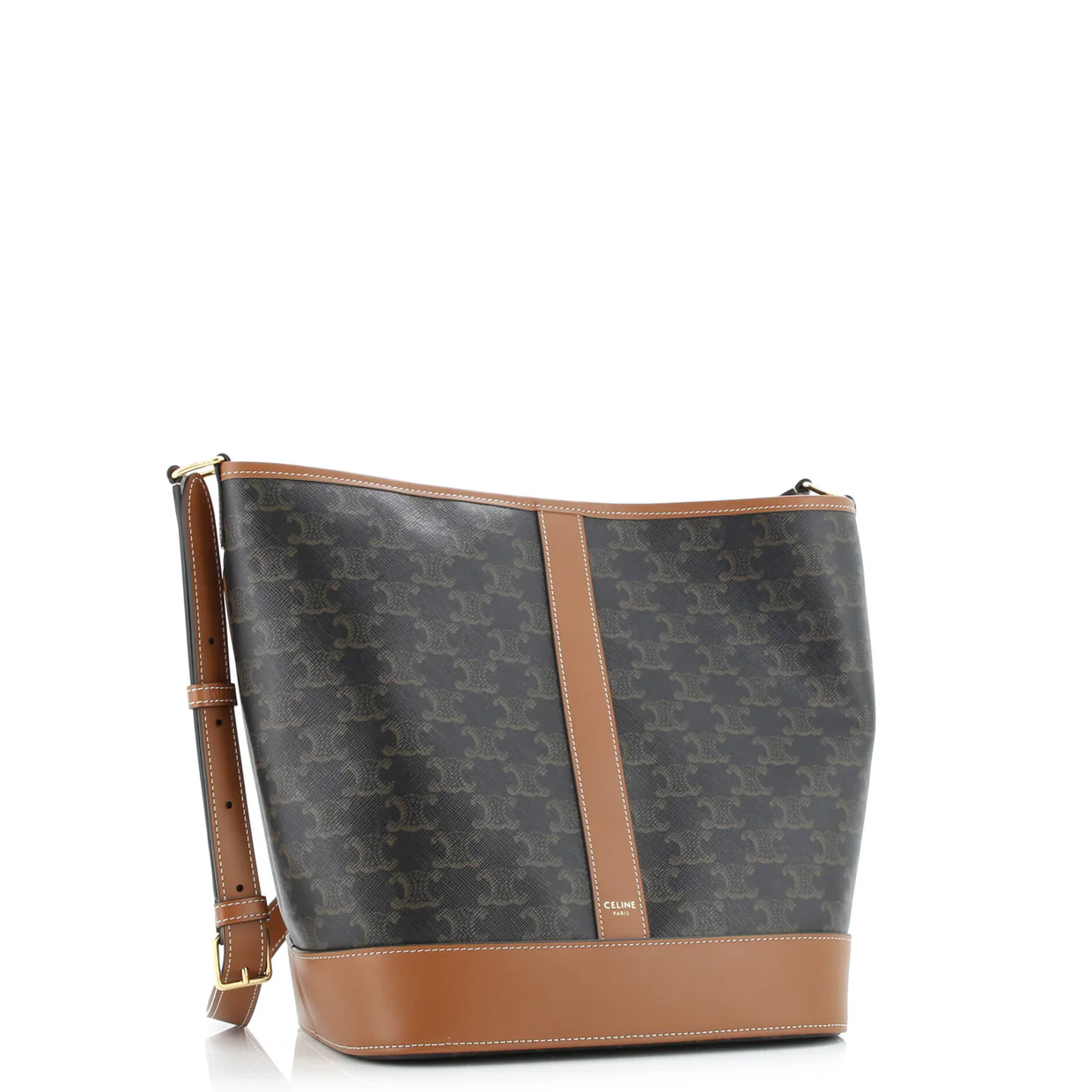 Bucket Bag Triomphe Coated Canvas Medium - Deep Luxury