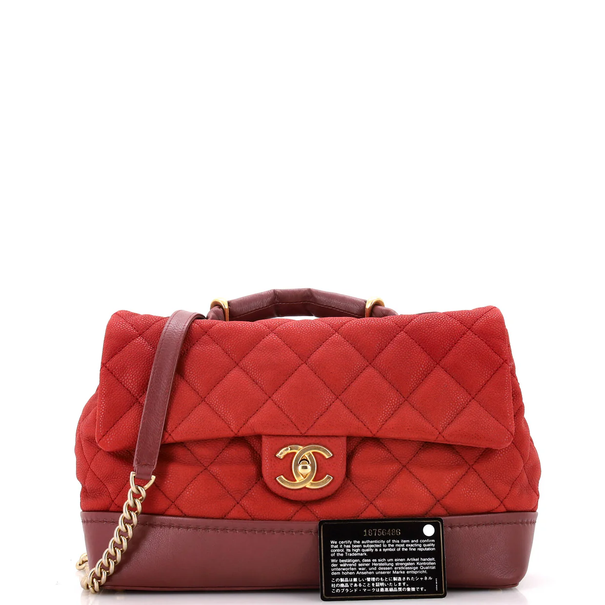 Globetrotter Flap Bag Quilted Caviar Medium - Deep Luxury
