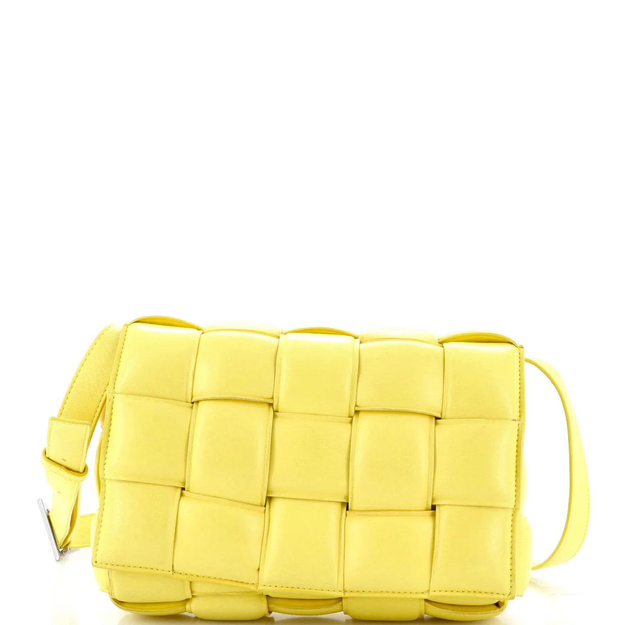 Cassette Crossbody Bag Padded Maxi Intrecciato Leather Small - Deep Luxury