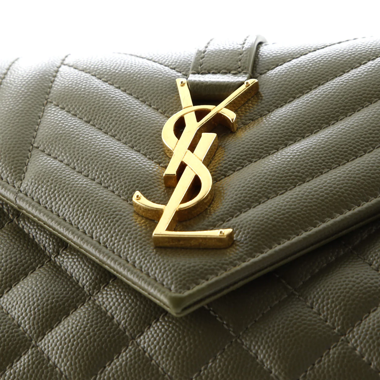 Classic Monogram Envelope Satchel Mixed Matelasse Leather Small - Deep Luxury