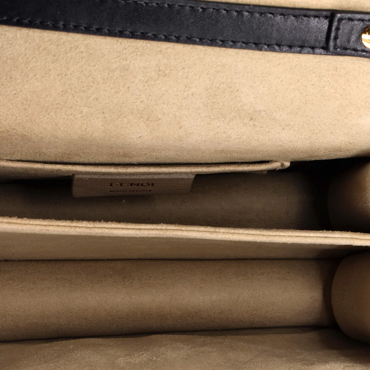 Kan U Shoulder Bag Zucca Embossed Leather Small - Deep Luxury