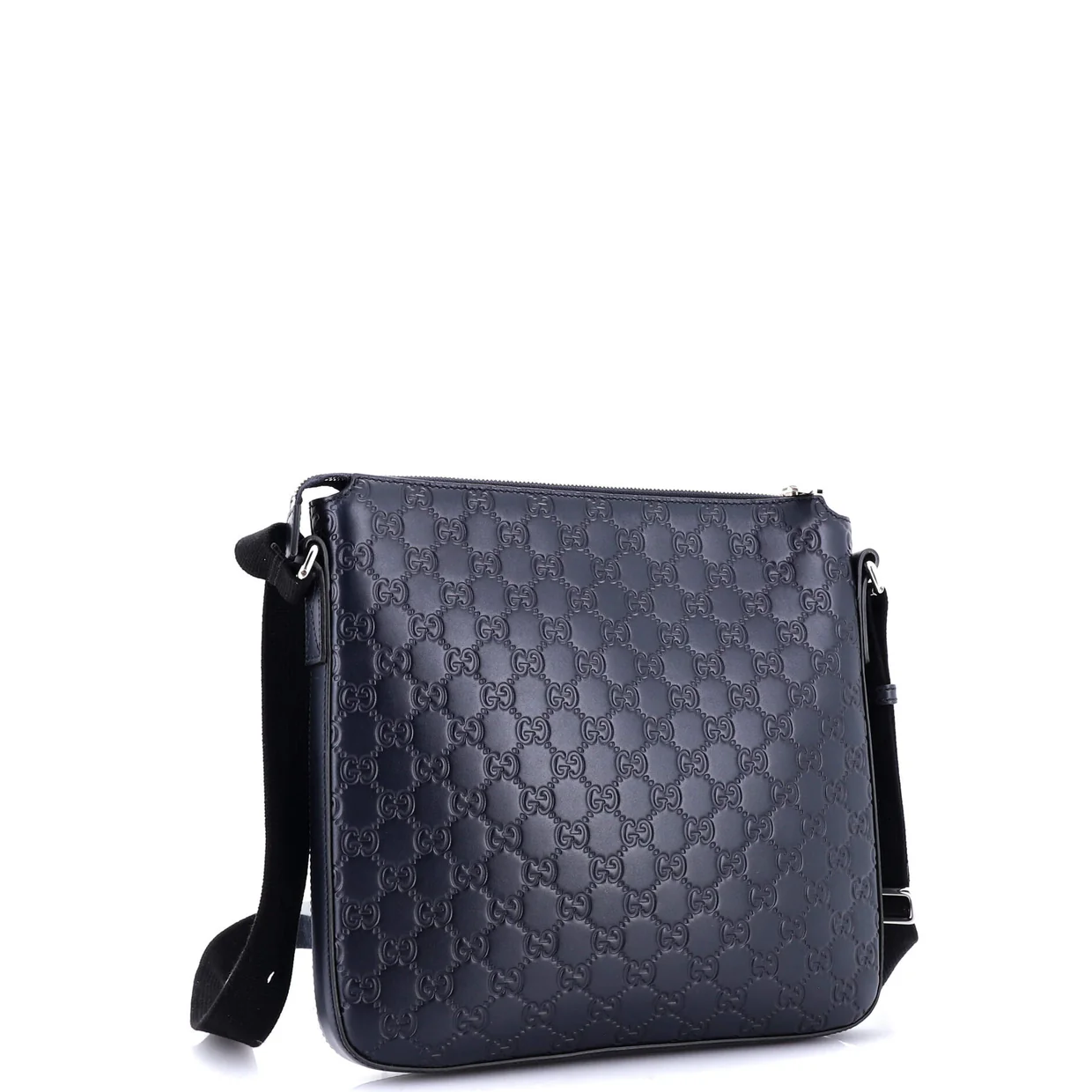 Signature Zip Messenger Bag Guccissima Leather Medium - Deep Luxury