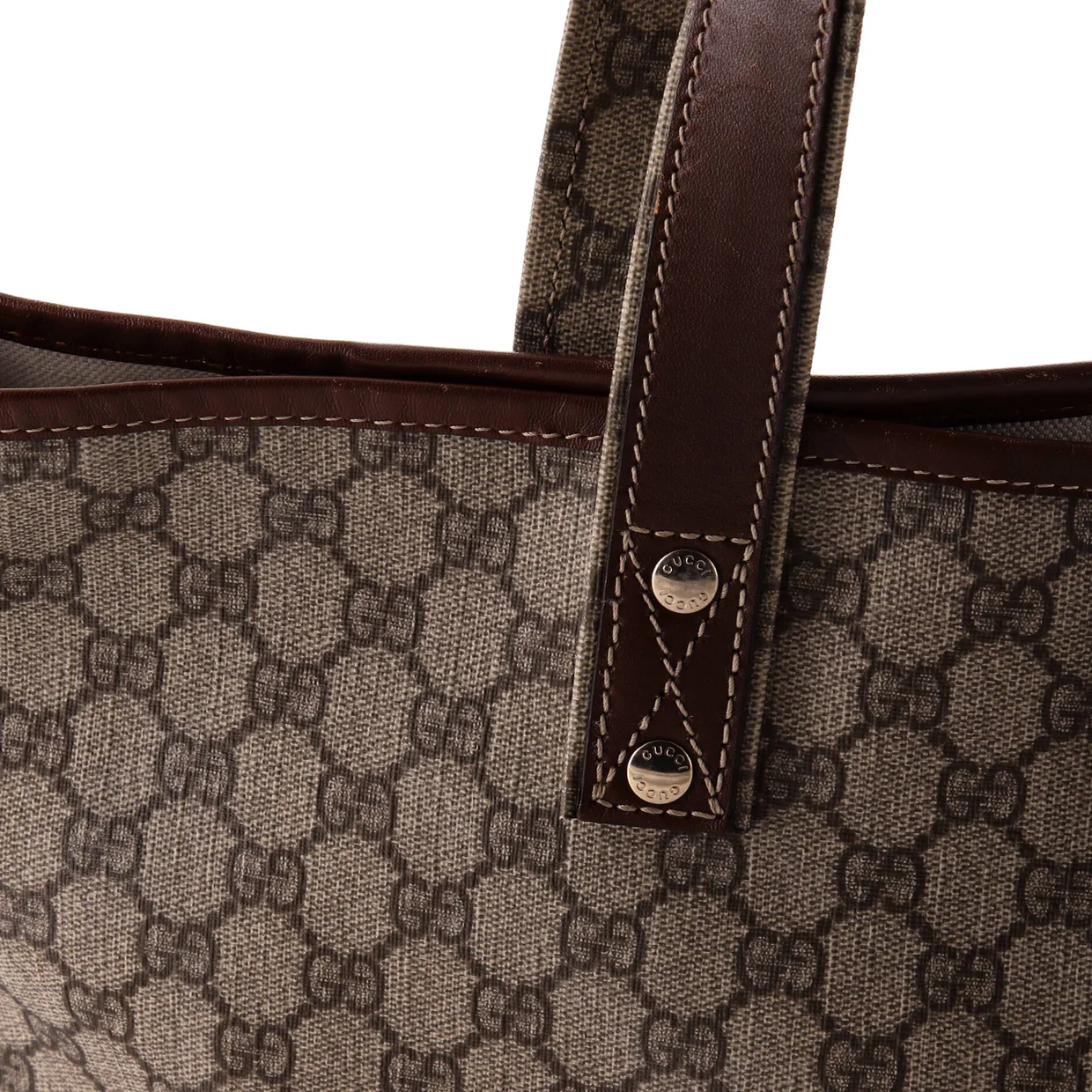 Web Loop Tote GG Coated Canvas Medium - Deep Luxury