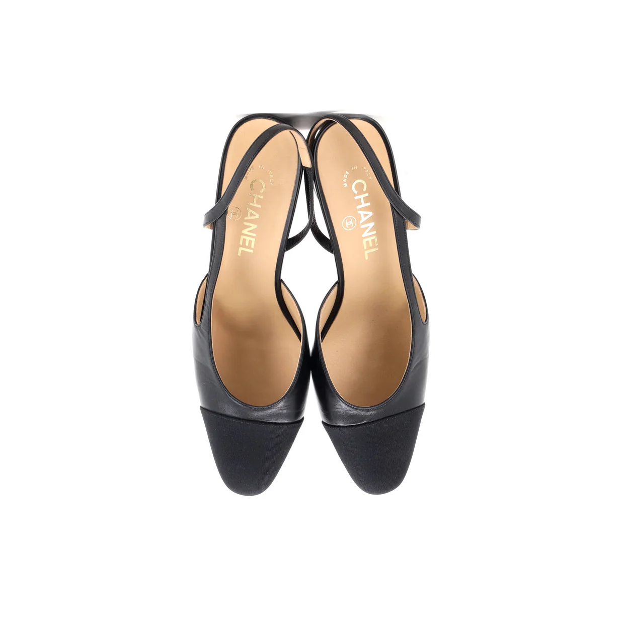 Women’s Cap Toe Slingback Pumps Leather - Deep Luxury
