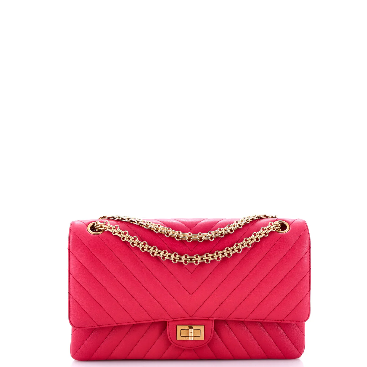 Reissue 2.55 Flap Bag Chevron Aged Calfskin 226 - Deep Luxury