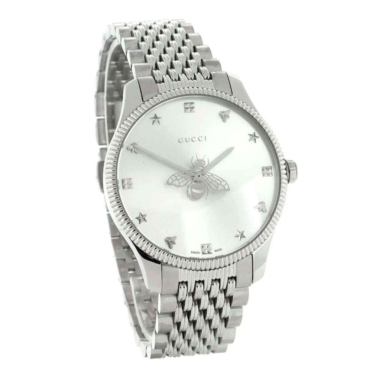 G-Timeless Bee Quartz Watch Stainless Steel 36 - Deep Luxury