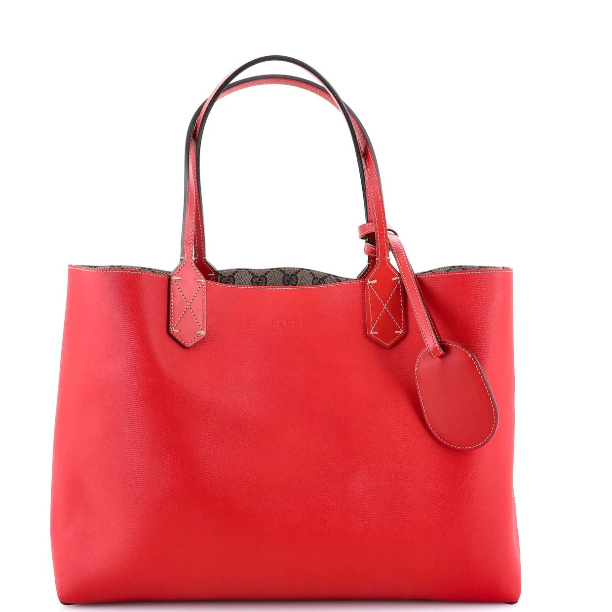 Reversible Tote GG Print Leather Medium - Deep Luxury