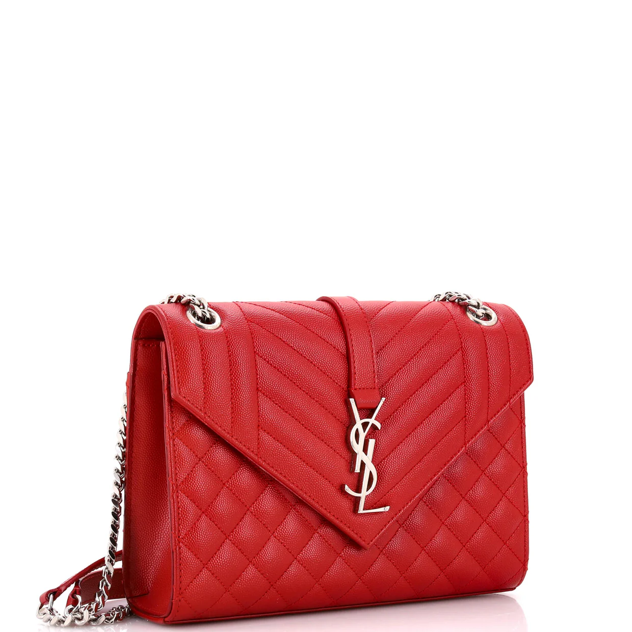 Classic Monogram Envelope Satchel Mixed Matelasse Leather Medium - Deep Luxury