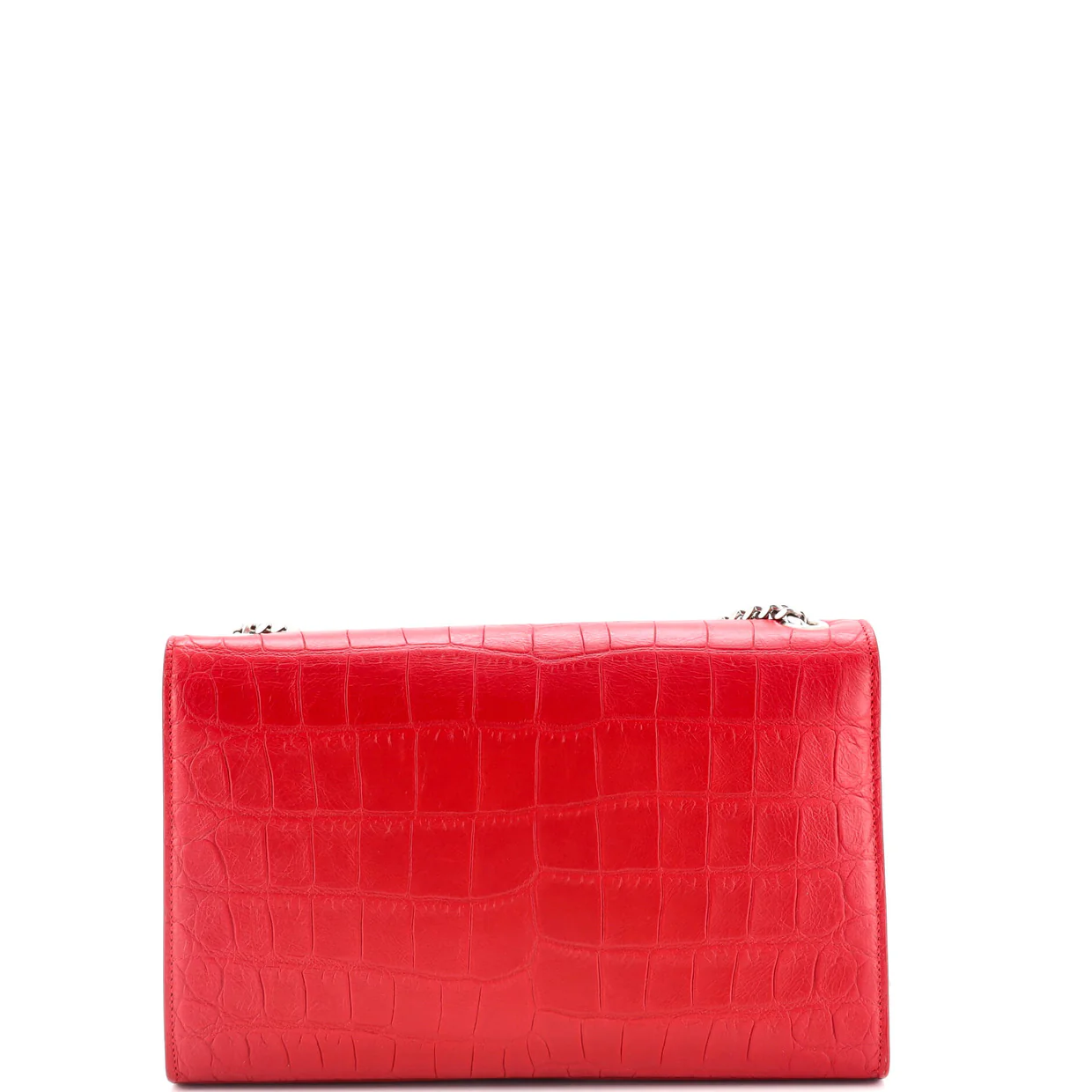 Classic Monogram Tassel Crossbody Bag Crocodile Embossed Leather Medium - Deep Luxury