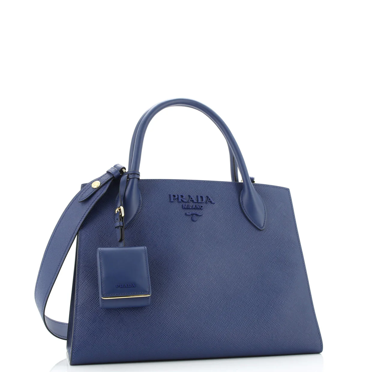 Monochrome Tote Saffiano with City Calf Medium - Deep Luxury