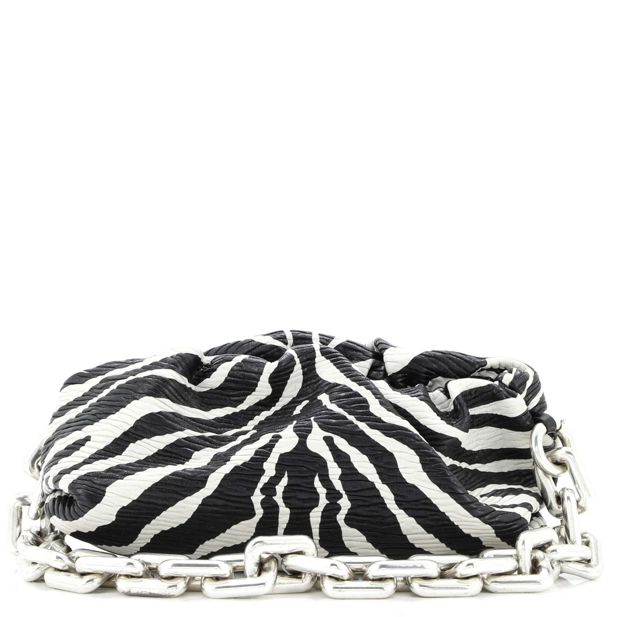 The Chain Pouch Printed Textured Leather - Deep Luxury